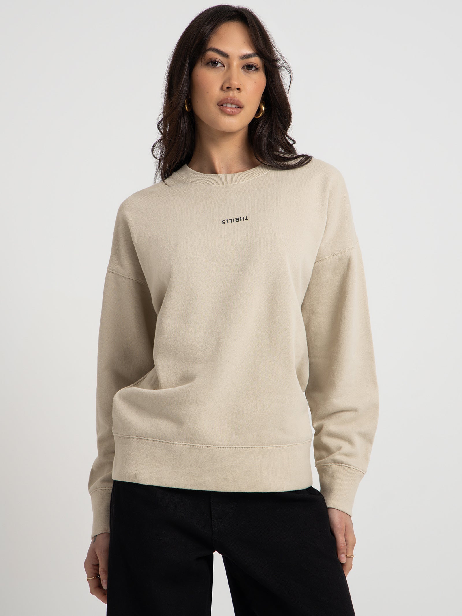 Minimal Slouch Crew in Oatmeal