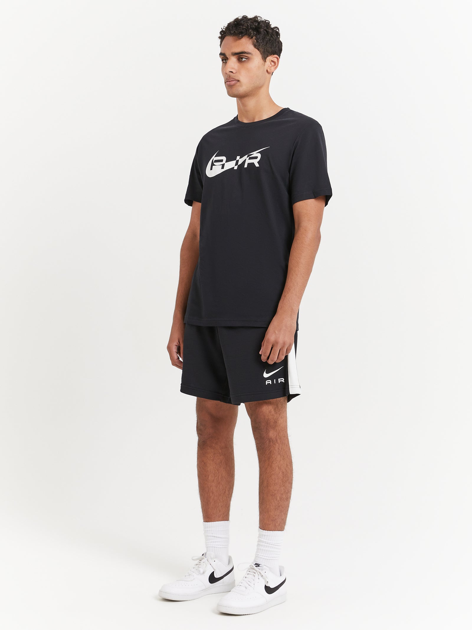 Nike Air French Terry Shorts in Black & Summit White