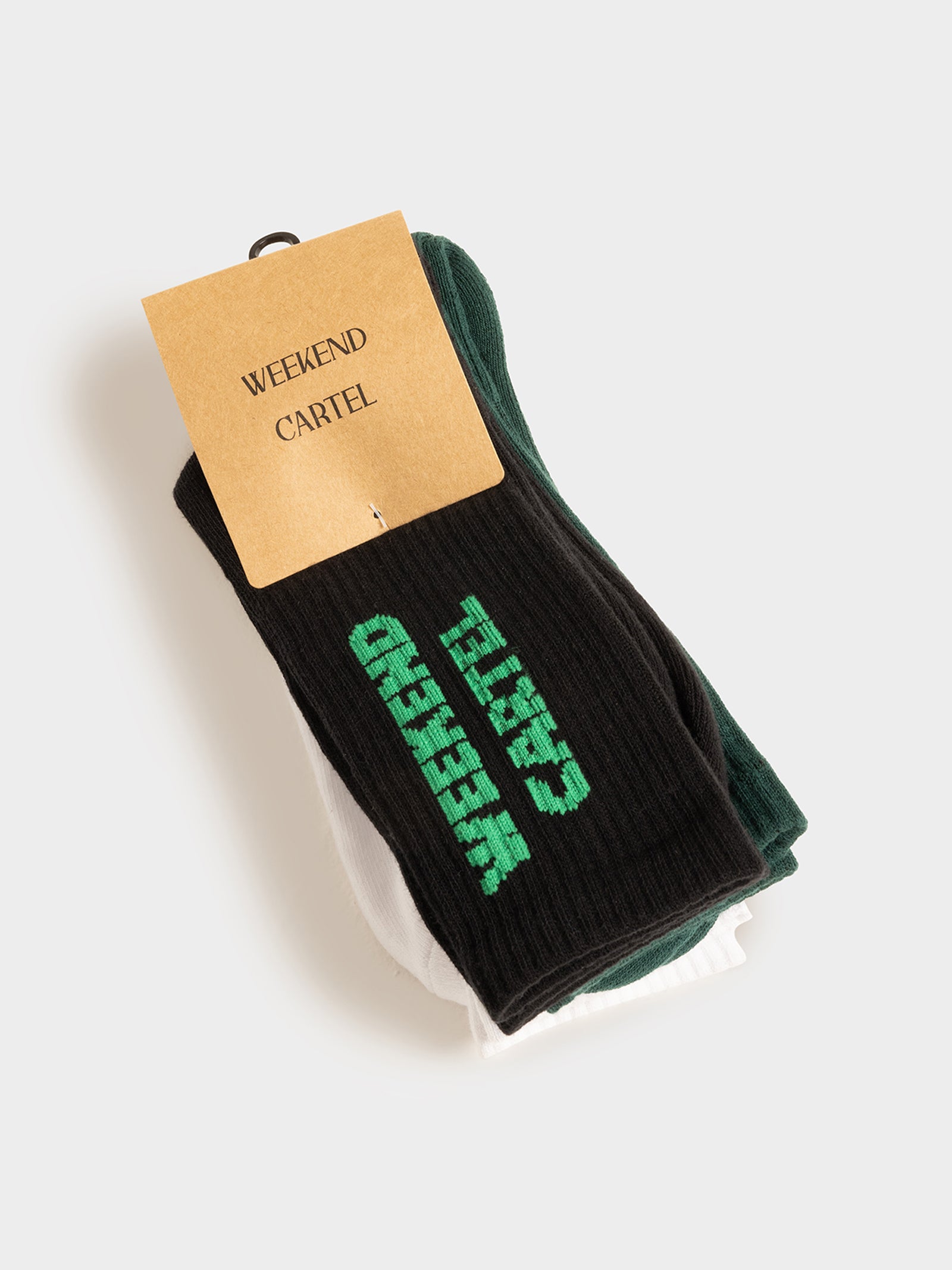 3 Pairs of Logo Crew Socks