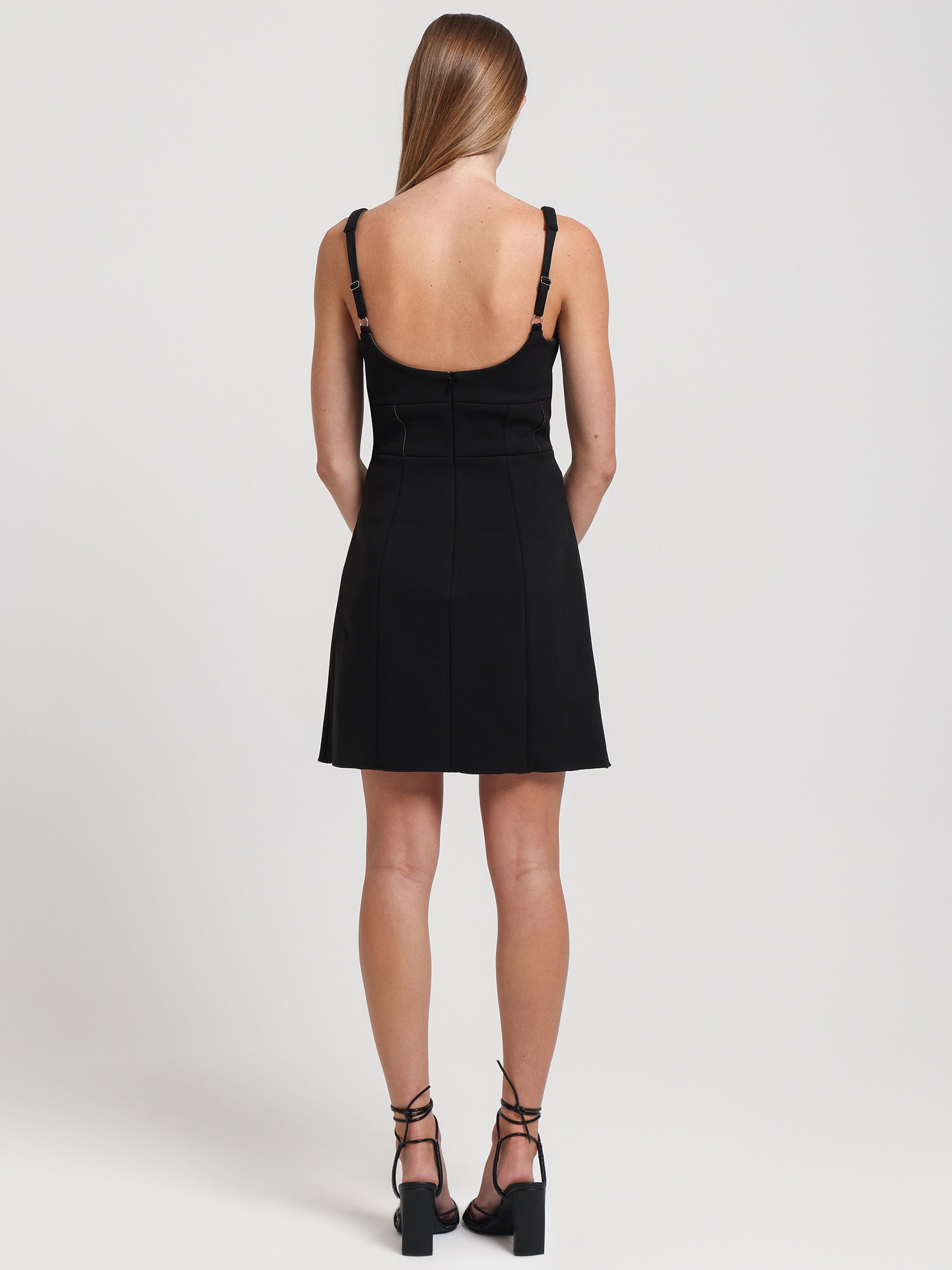 Iesha Bonded Mini Dress in Black