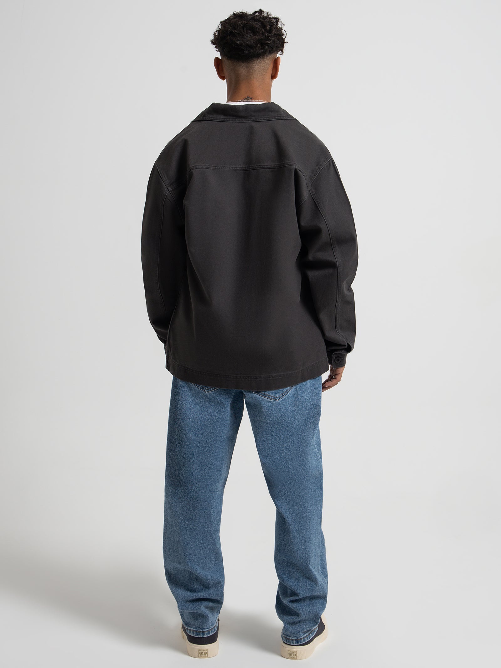 Beau Twill Overshirt in Coal