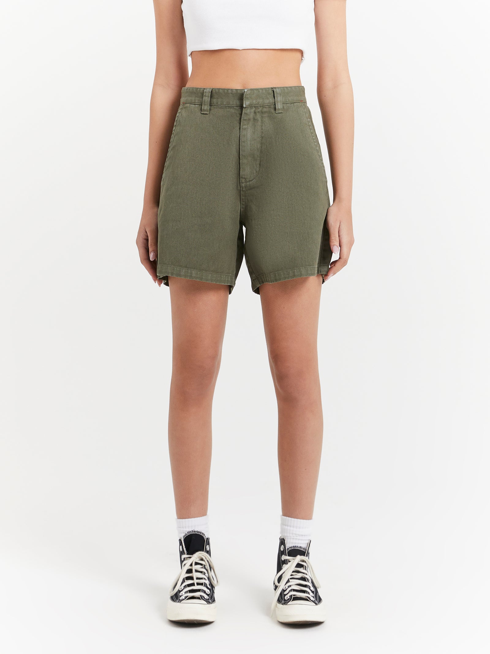 Hard Yakka X Thrills Koko Shorts in Khaki Green