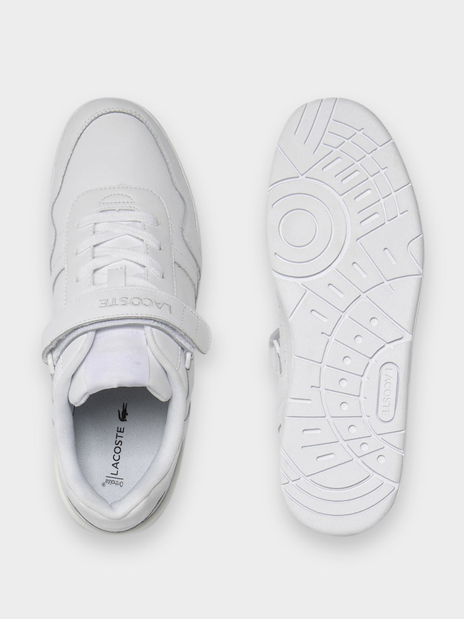 Mens T-Clip Velcro Sneakers in White