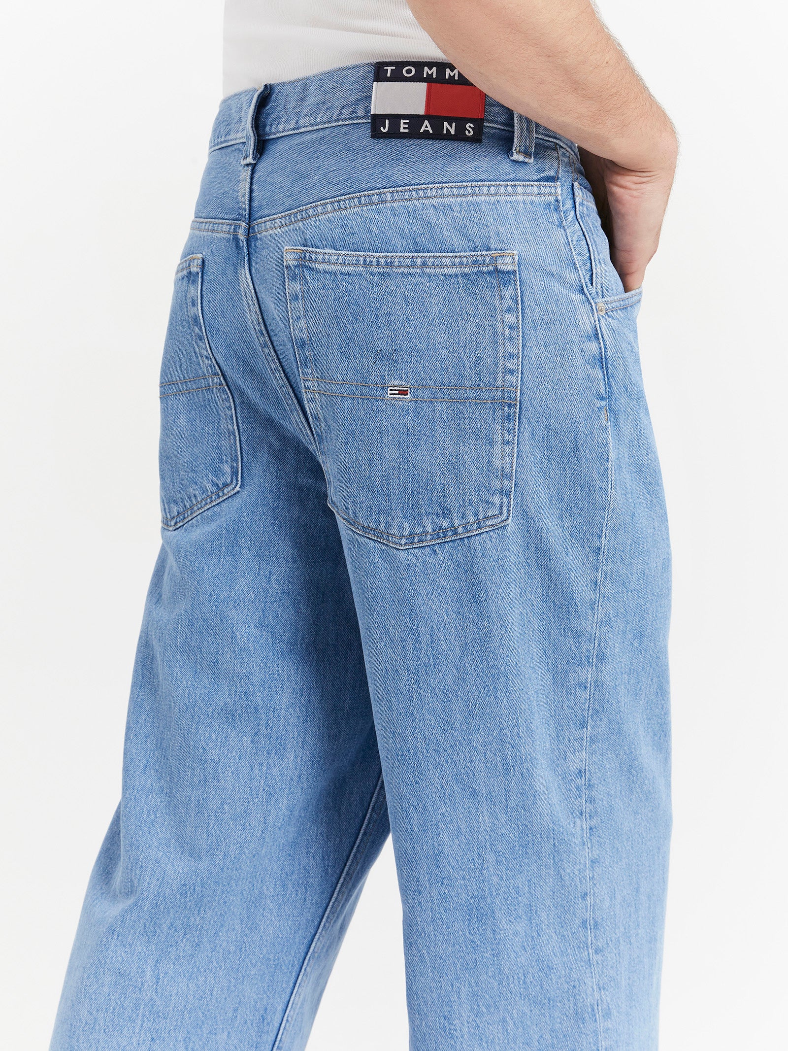 Aiden Baggy Faded Jeans in Light Denim