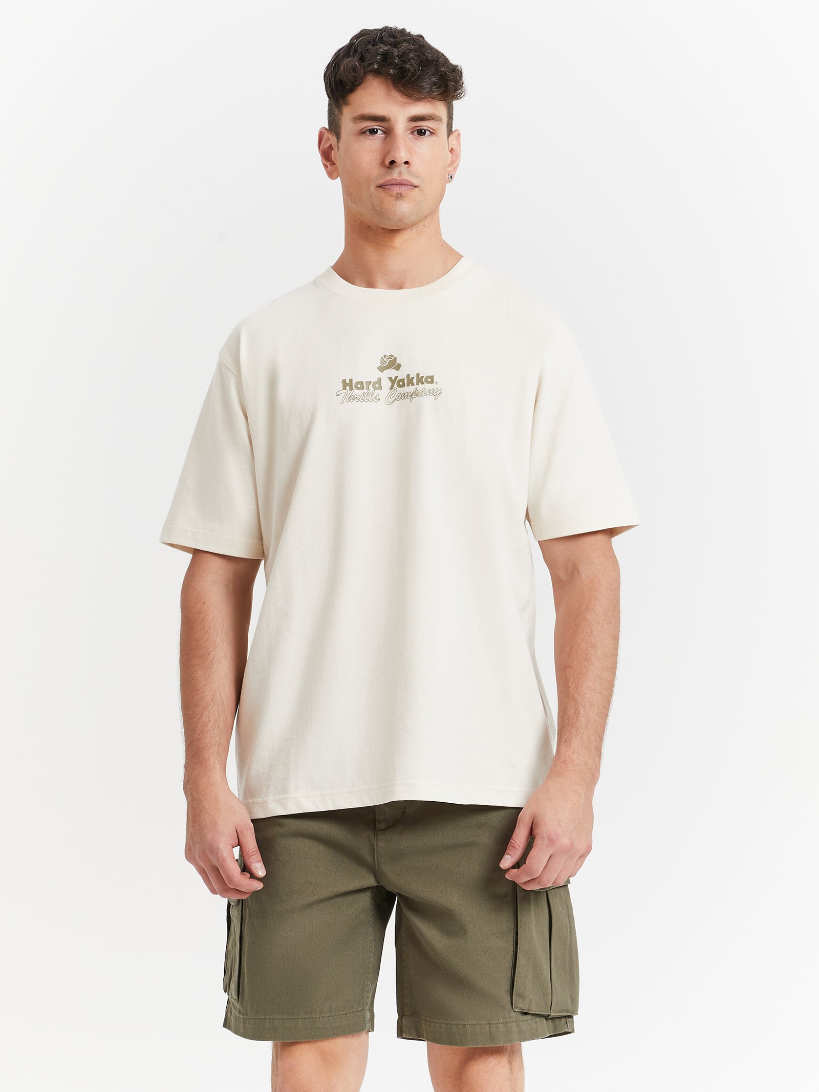 Hard Yakka X Thrills Pact Oversized T-Shirt in Unbleached