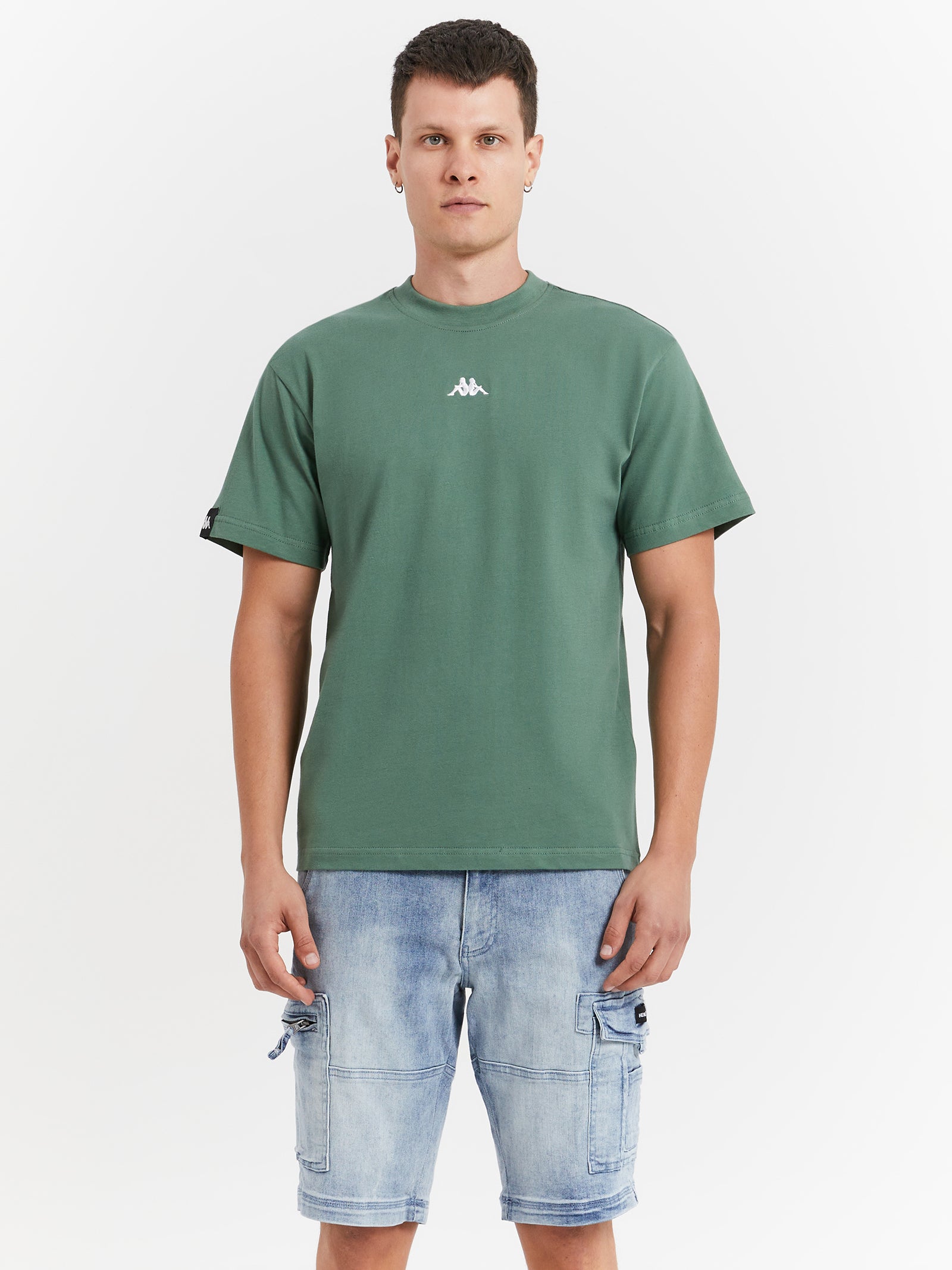 Authentic Hey T-Shirt in Dusty Green