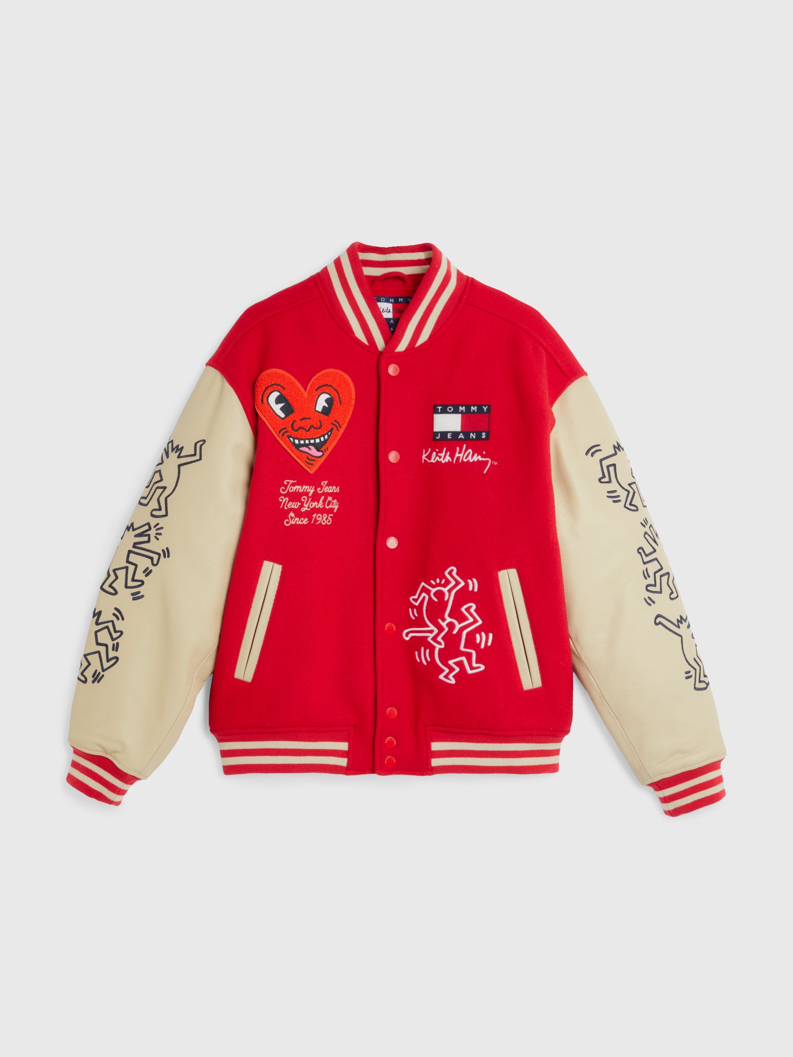 Keith Haring Varsity Jacket in Red Glare