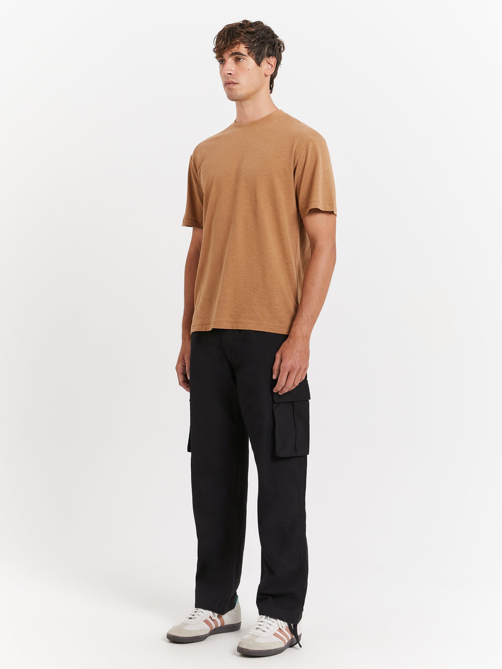 Ainsley Linen T-Shirt in Wheat