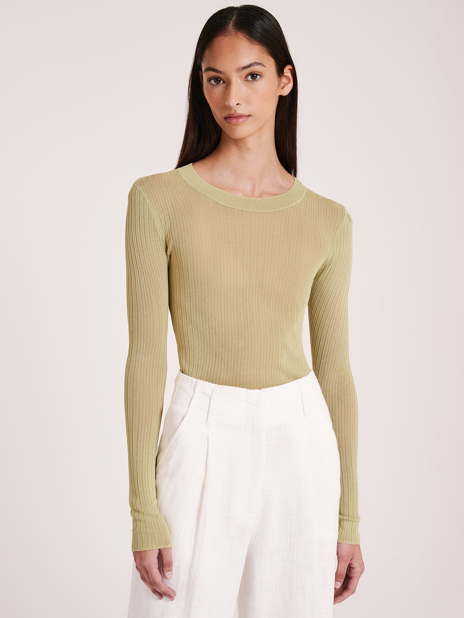 Mitra Sheer Knit in Lime