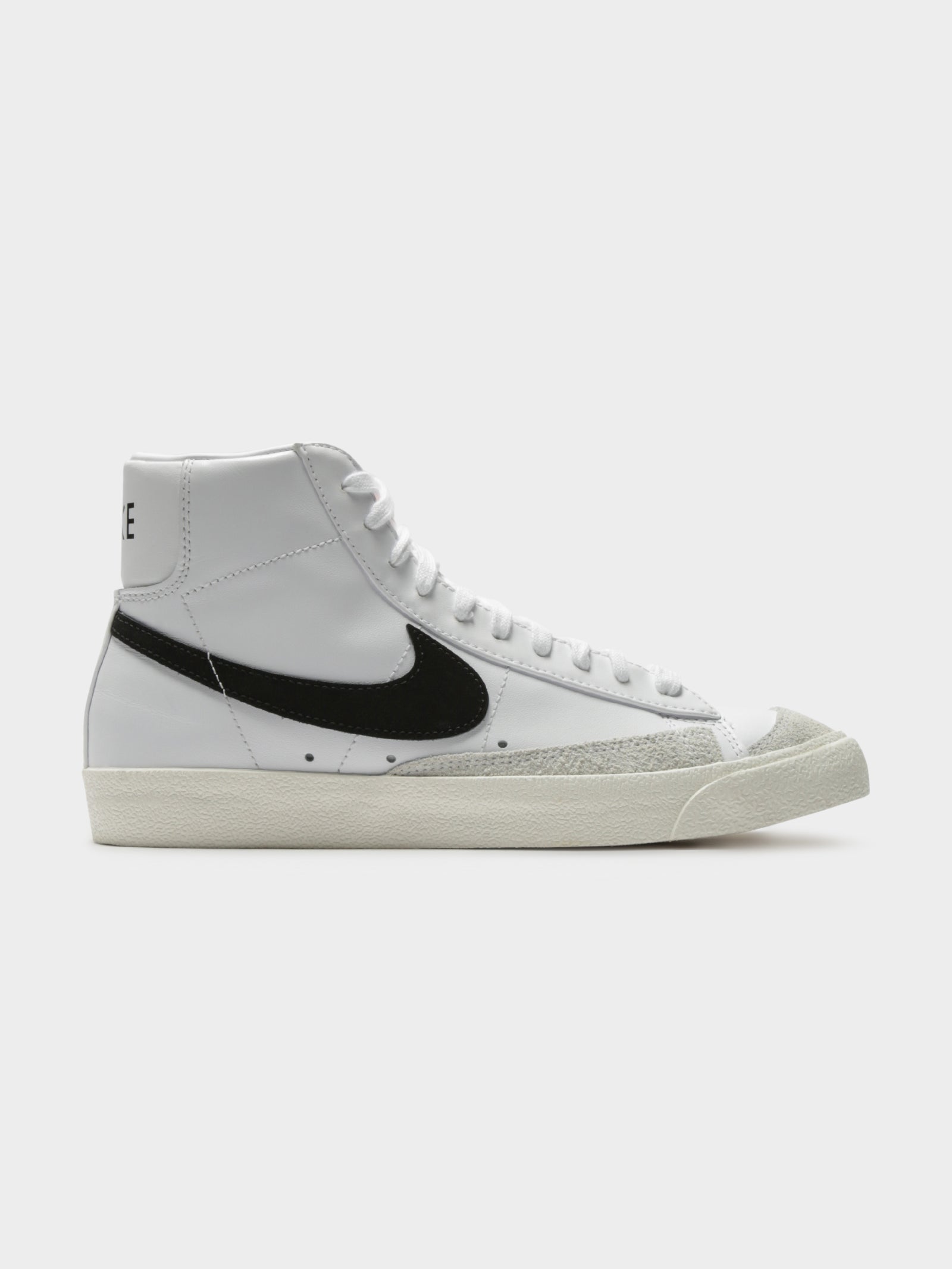 Mens Blazer Mid 77 High Top Sneakers in White & Black