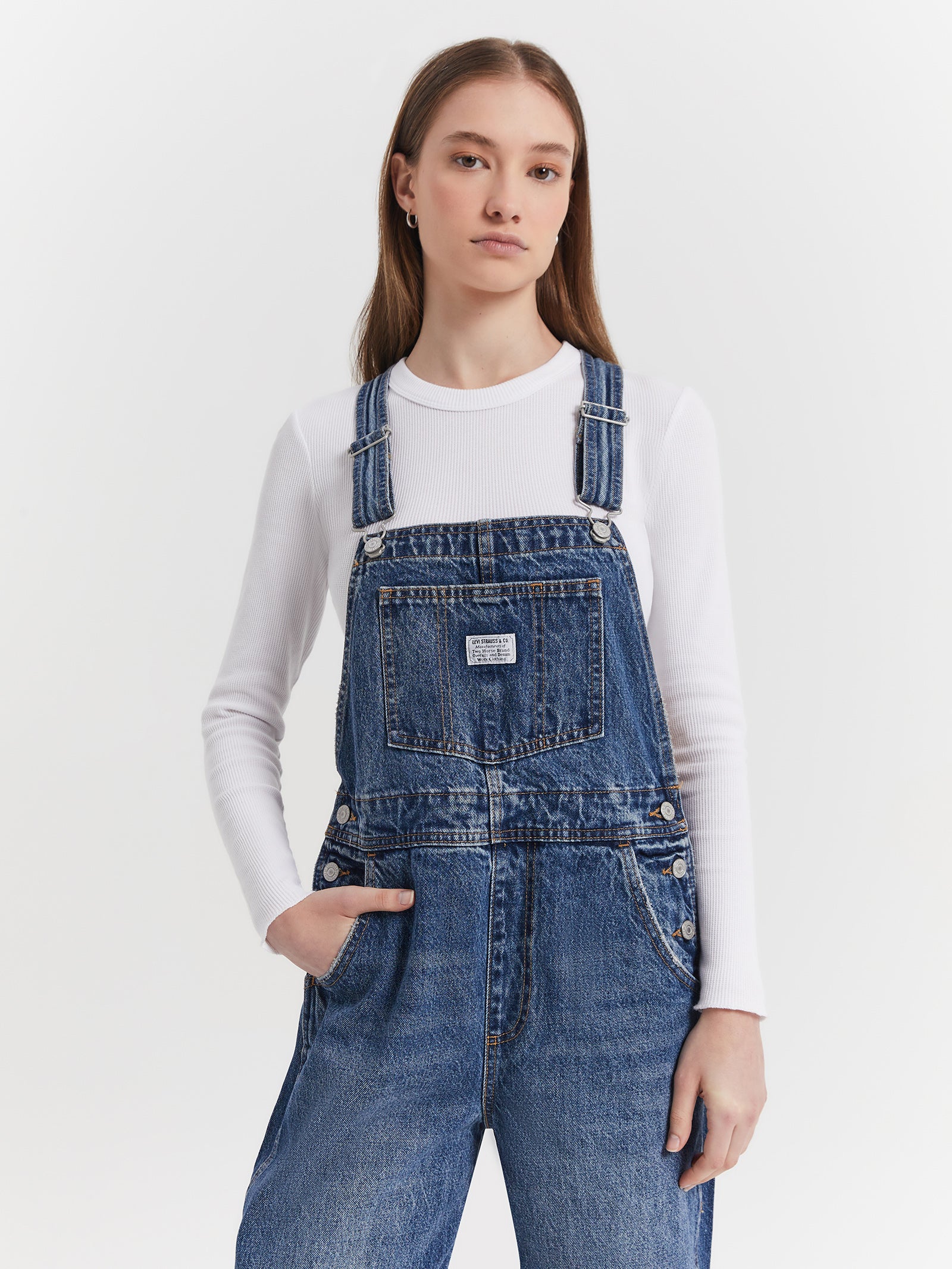 Vintage Overalls in Blue Denim