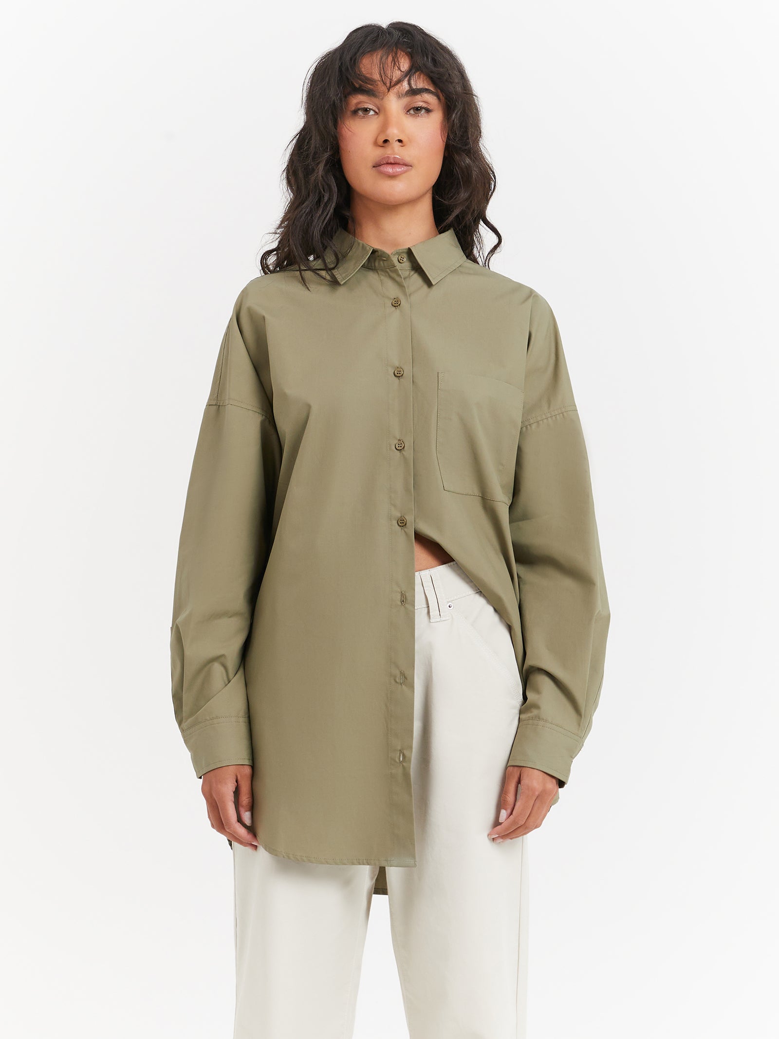 Anni Oversized Shirt in Khaki