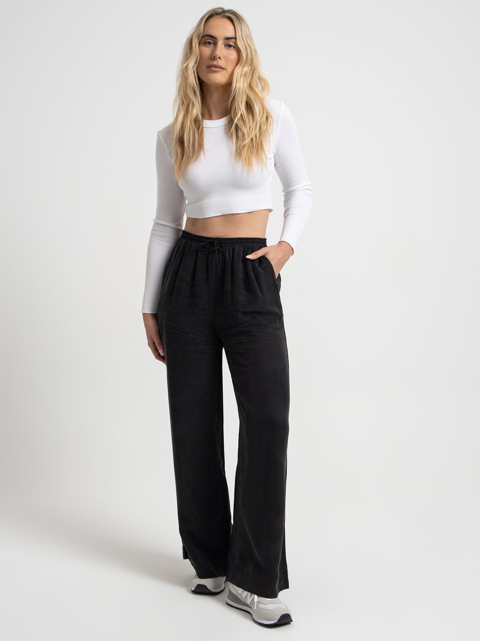 Ren Cupro Pants in Black