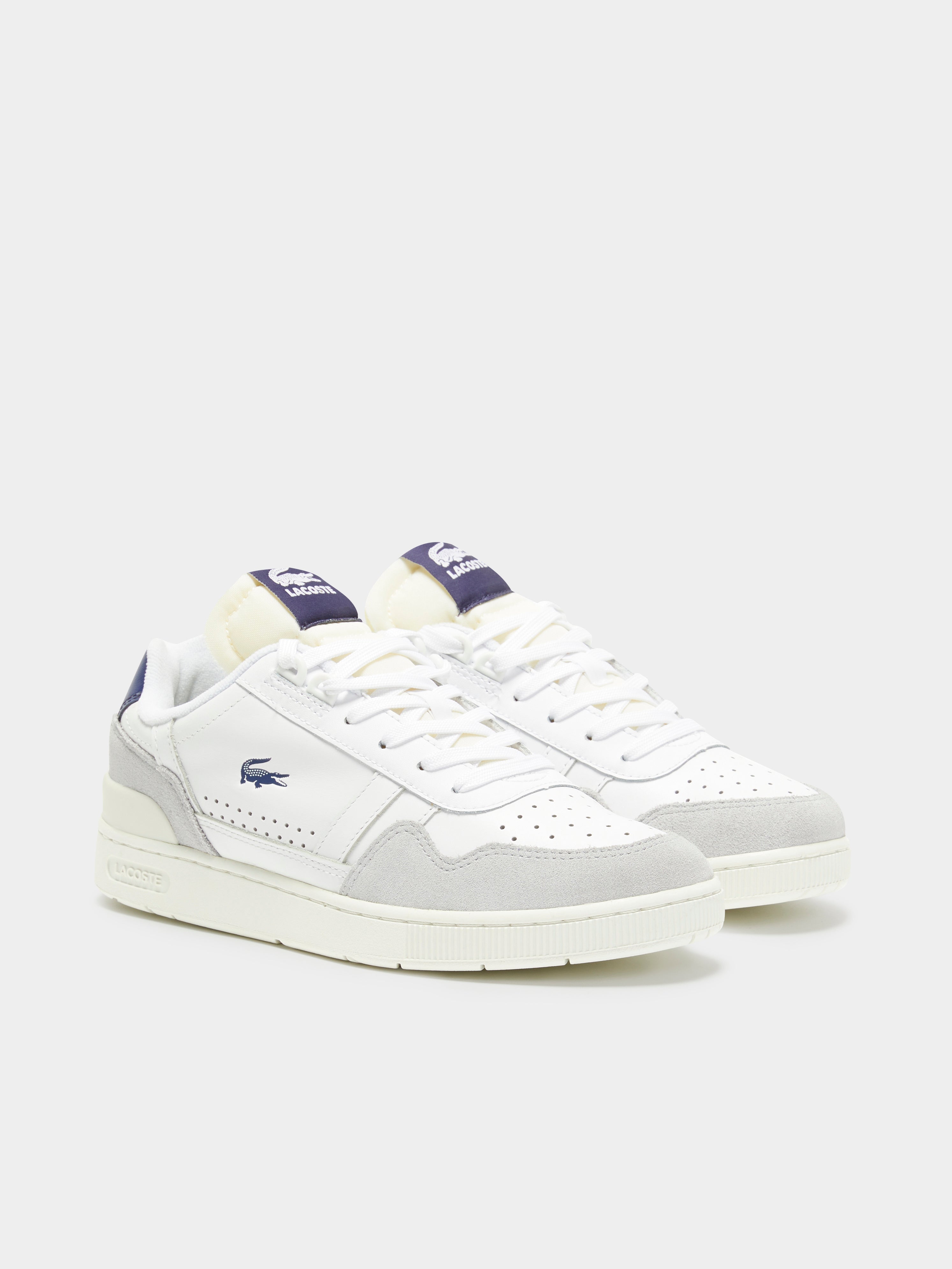 Womens T-Clip Sneakers in White & Navy