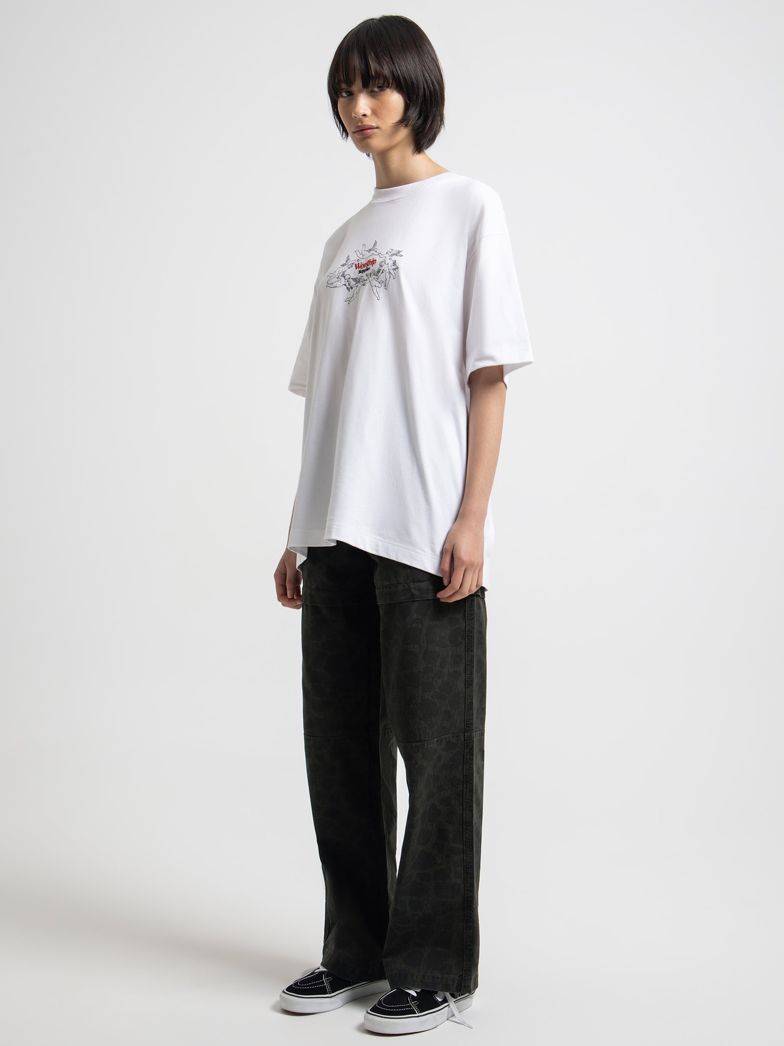 Revolution Oversized T-Shirt in White