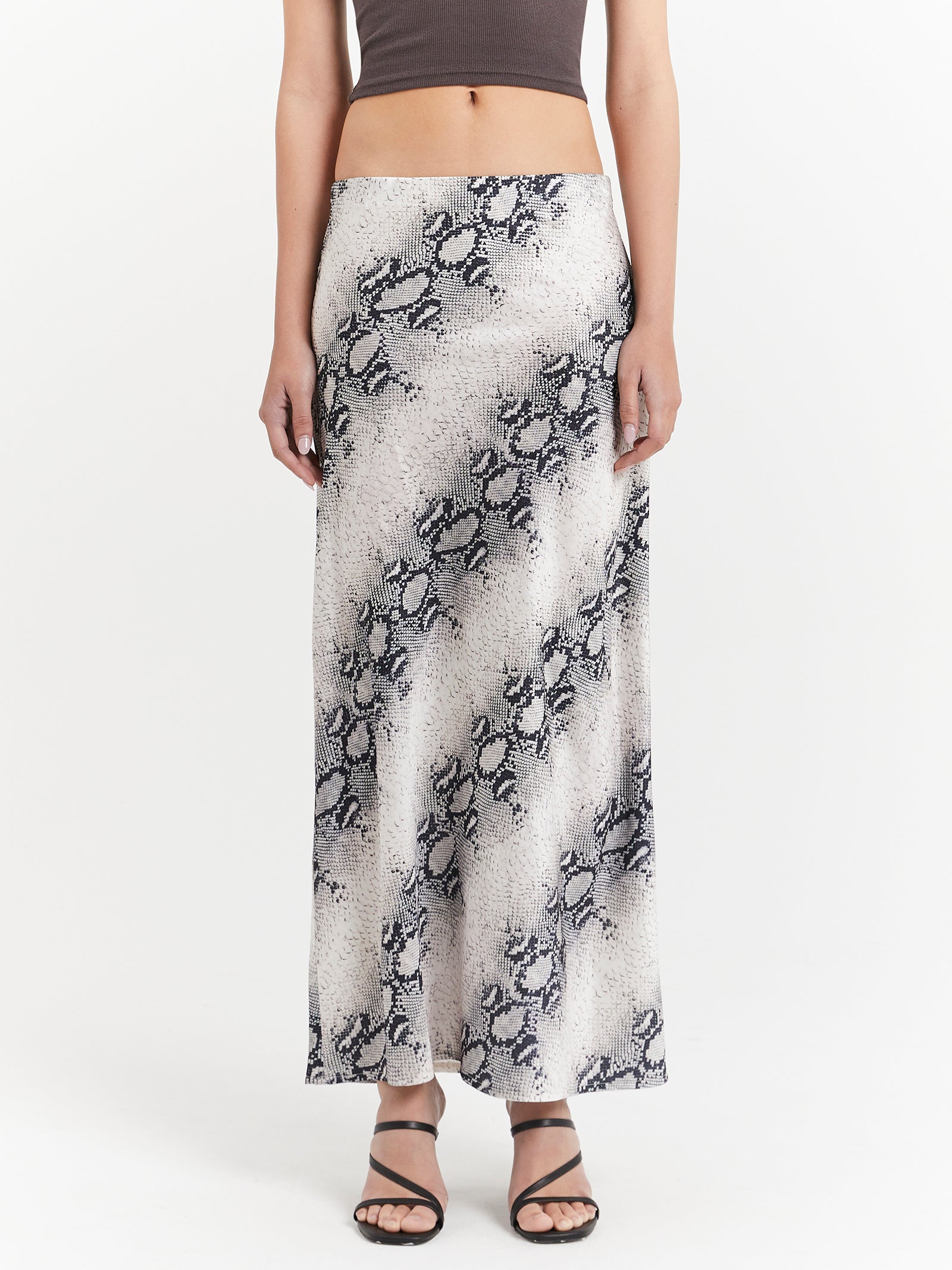 Audrey Midi Skirt in Snake