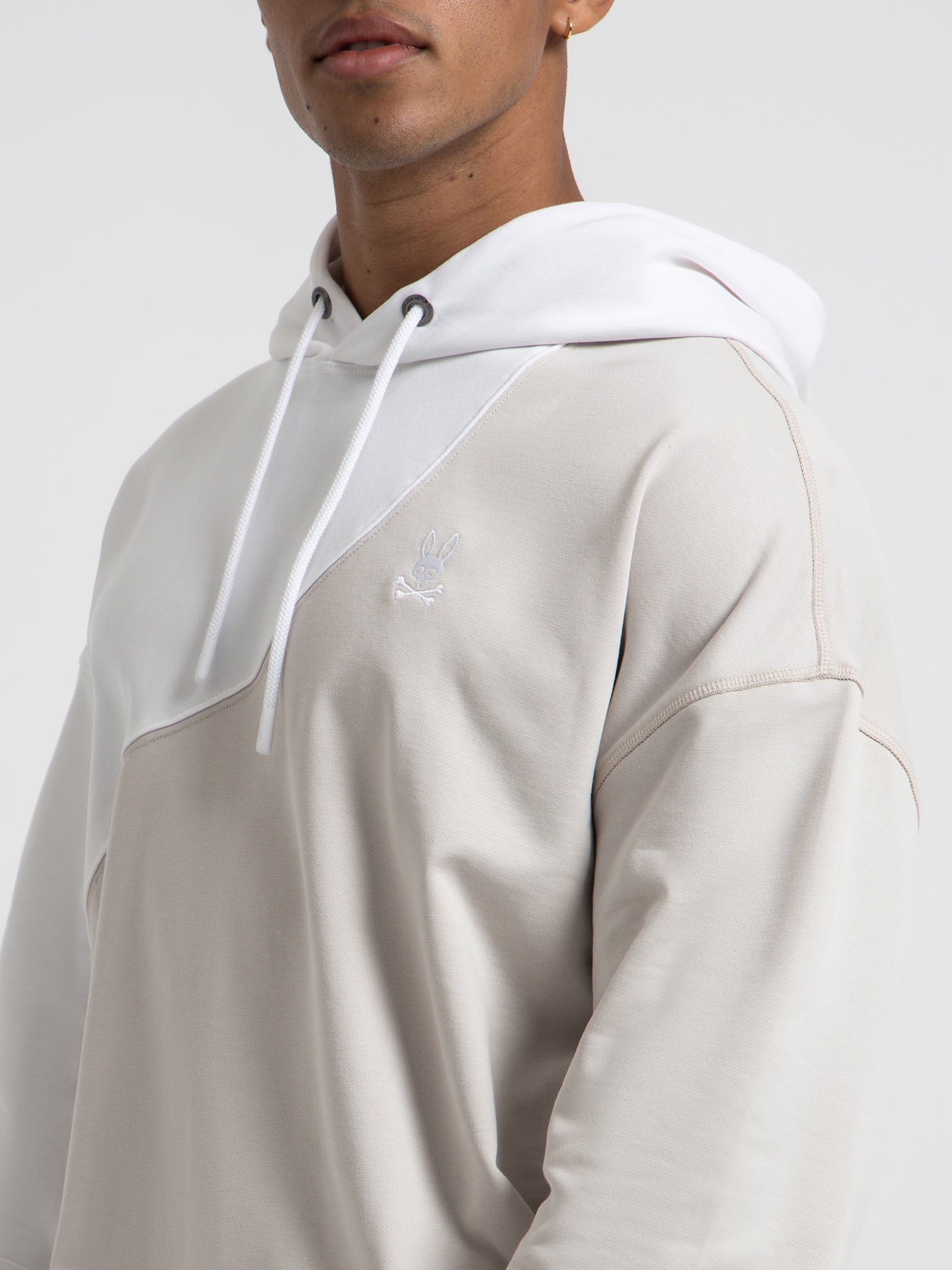 Kenney Relaxed Fit Popover Hoodie in Natural Linen