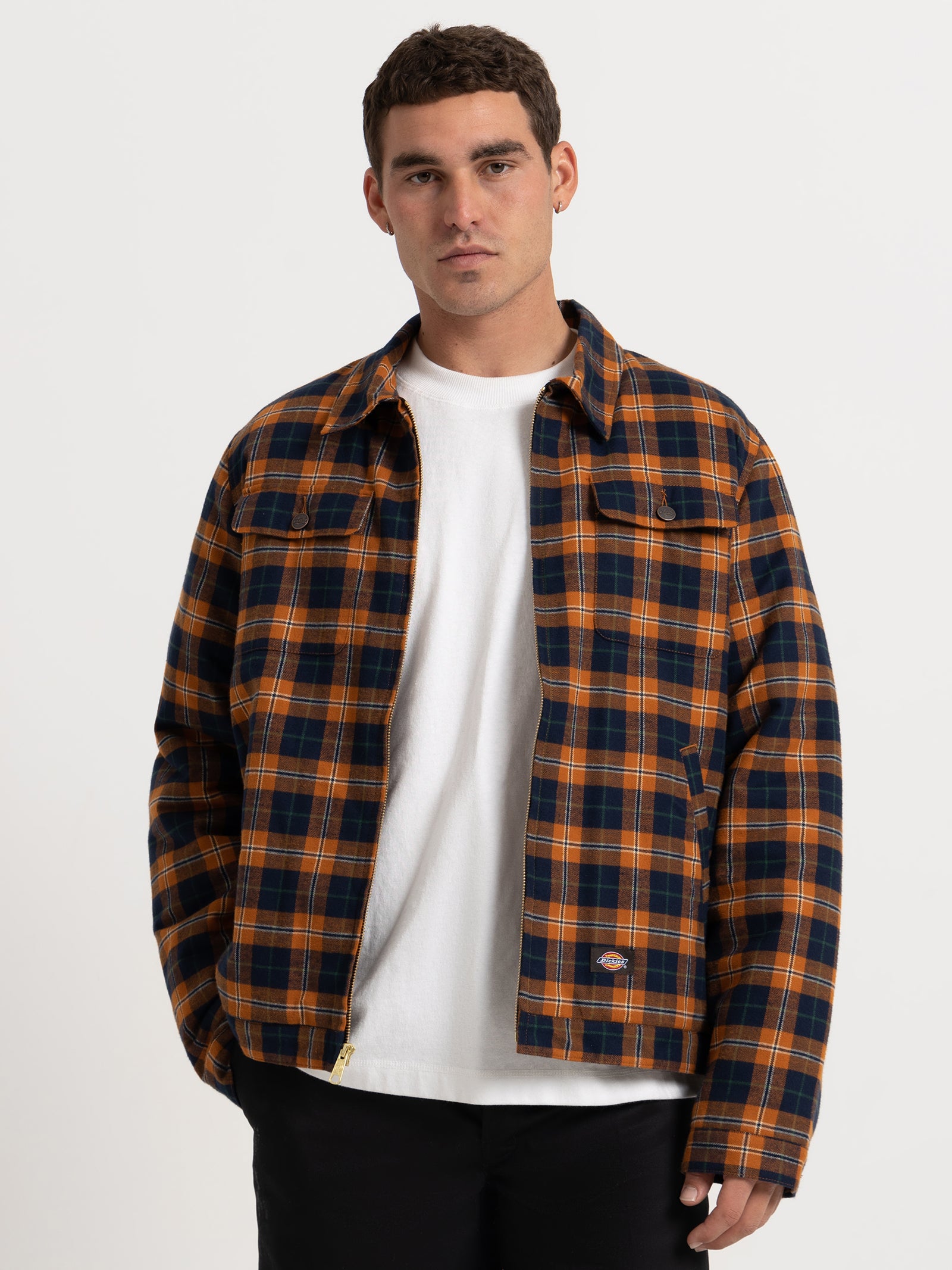 Alton Plaid Shacket in Brown