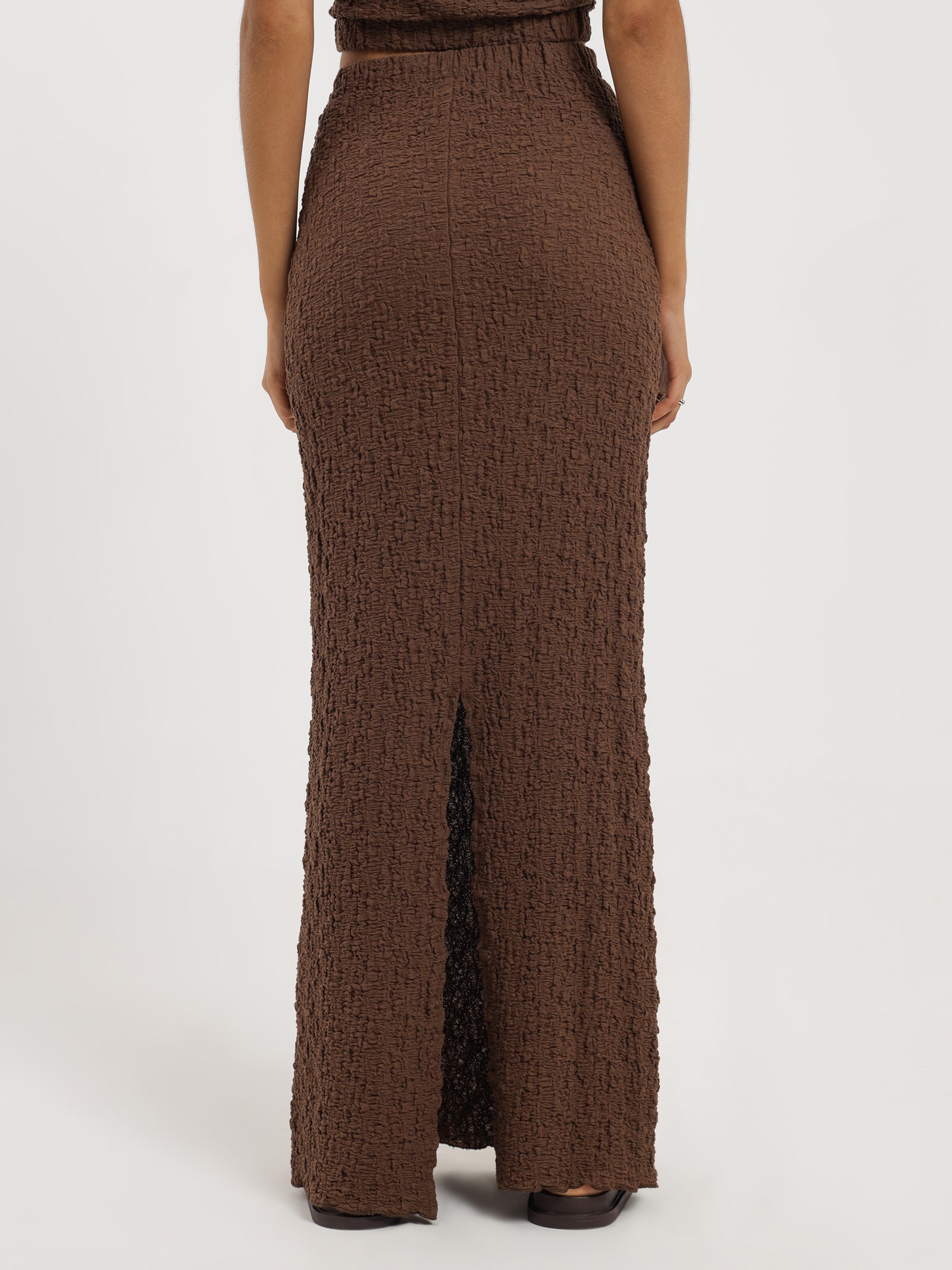 Zala Midi Skirt in Chocolate