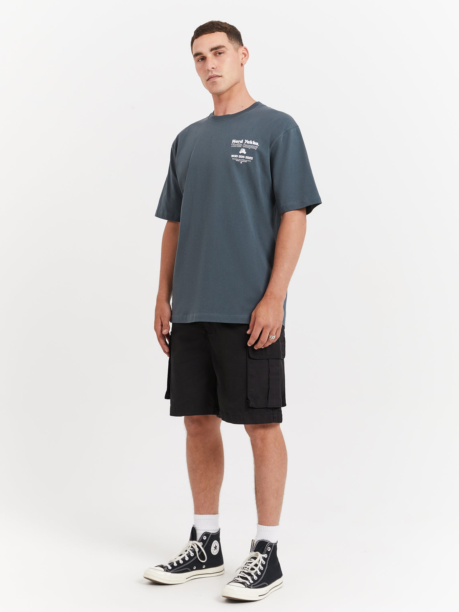 Century Slacker Cargo Shorts in Black