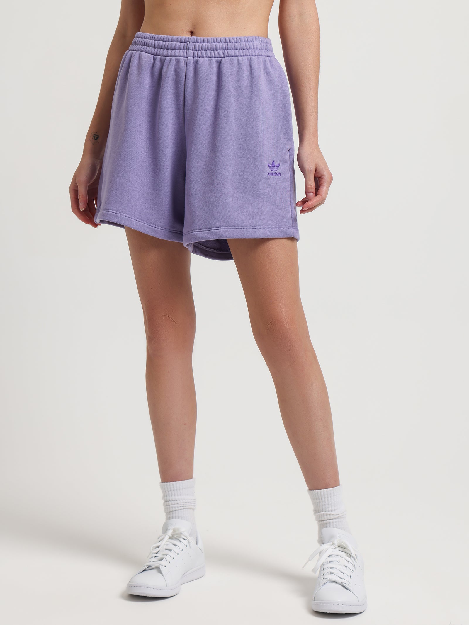 Adicolor Essentials French Terry Shorts in Magic Lilac