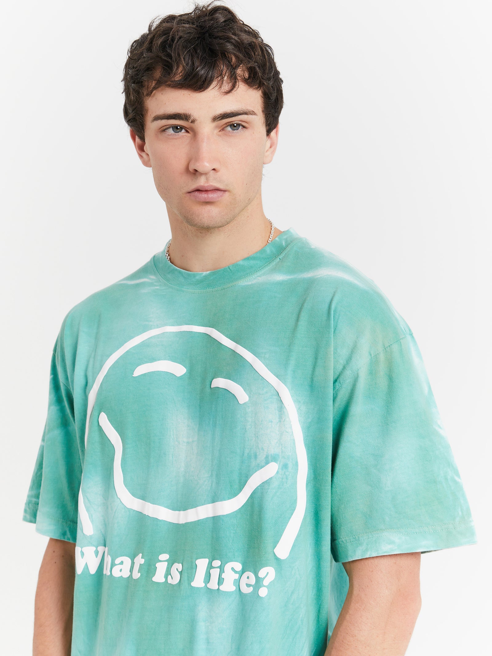 What Is Life T-Shirt in Moss Dye