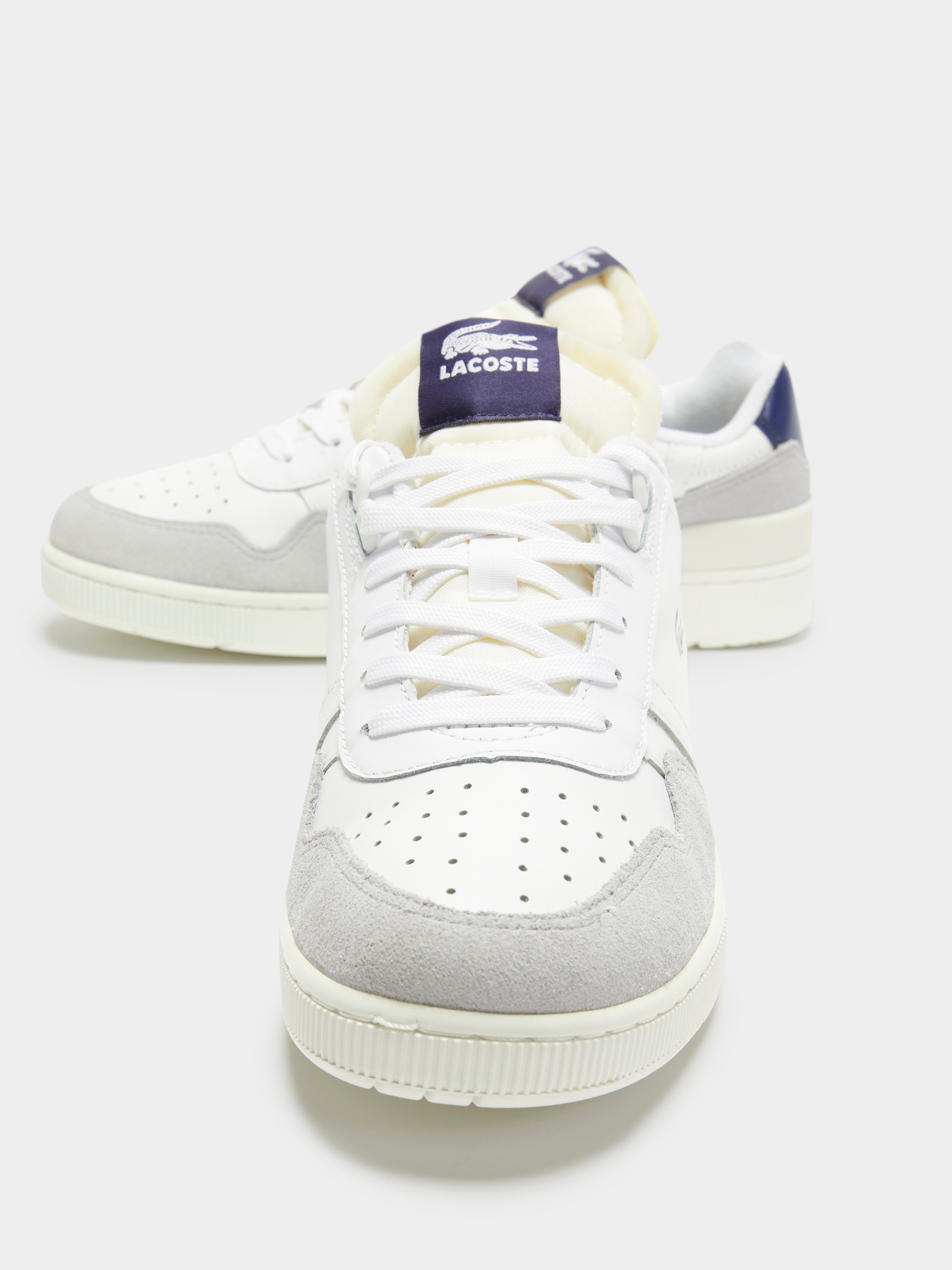 Womens T-Clip Sneakers in White & Navy