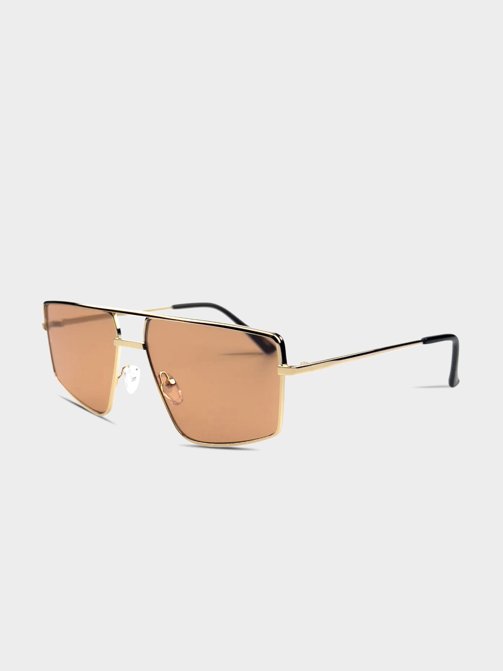 Jordan Sunglasses in Gold & Brown