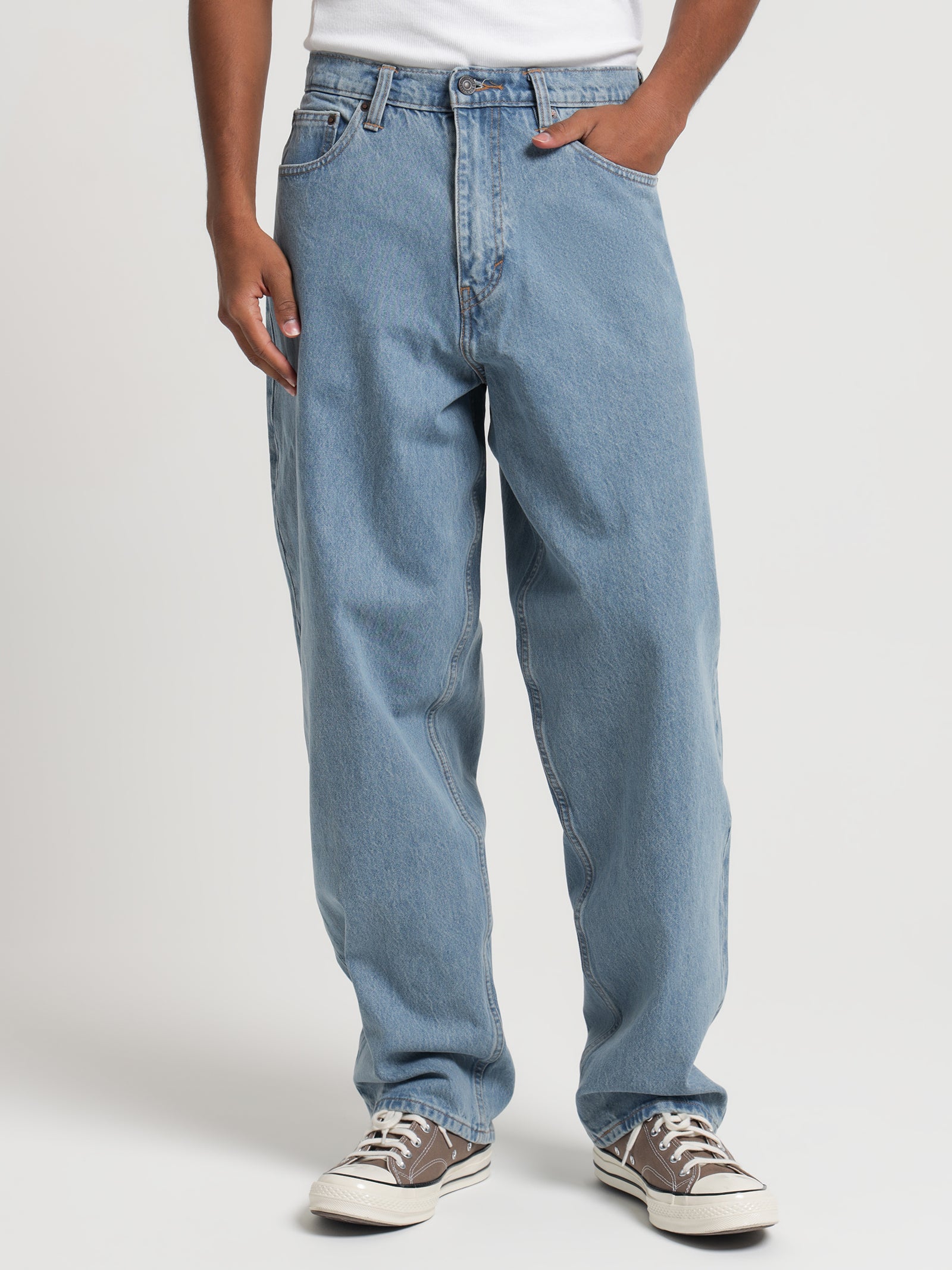 Skate Super Baggy Jeans in Blue Rinse