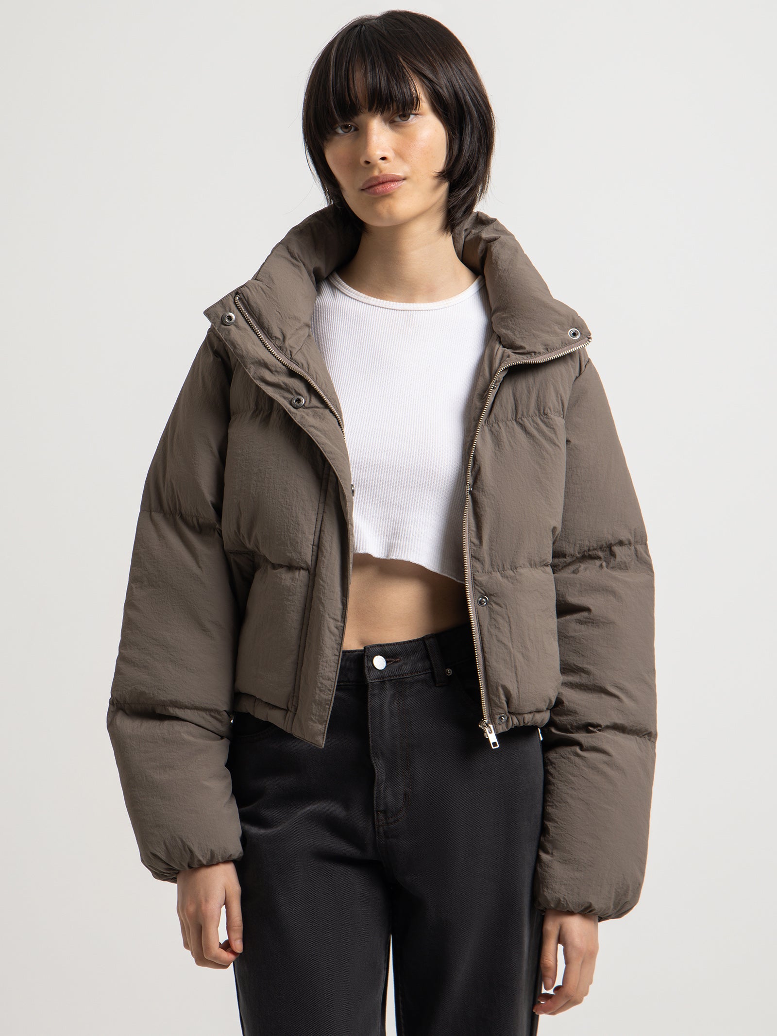 Topher Puffer Jacket in Ash