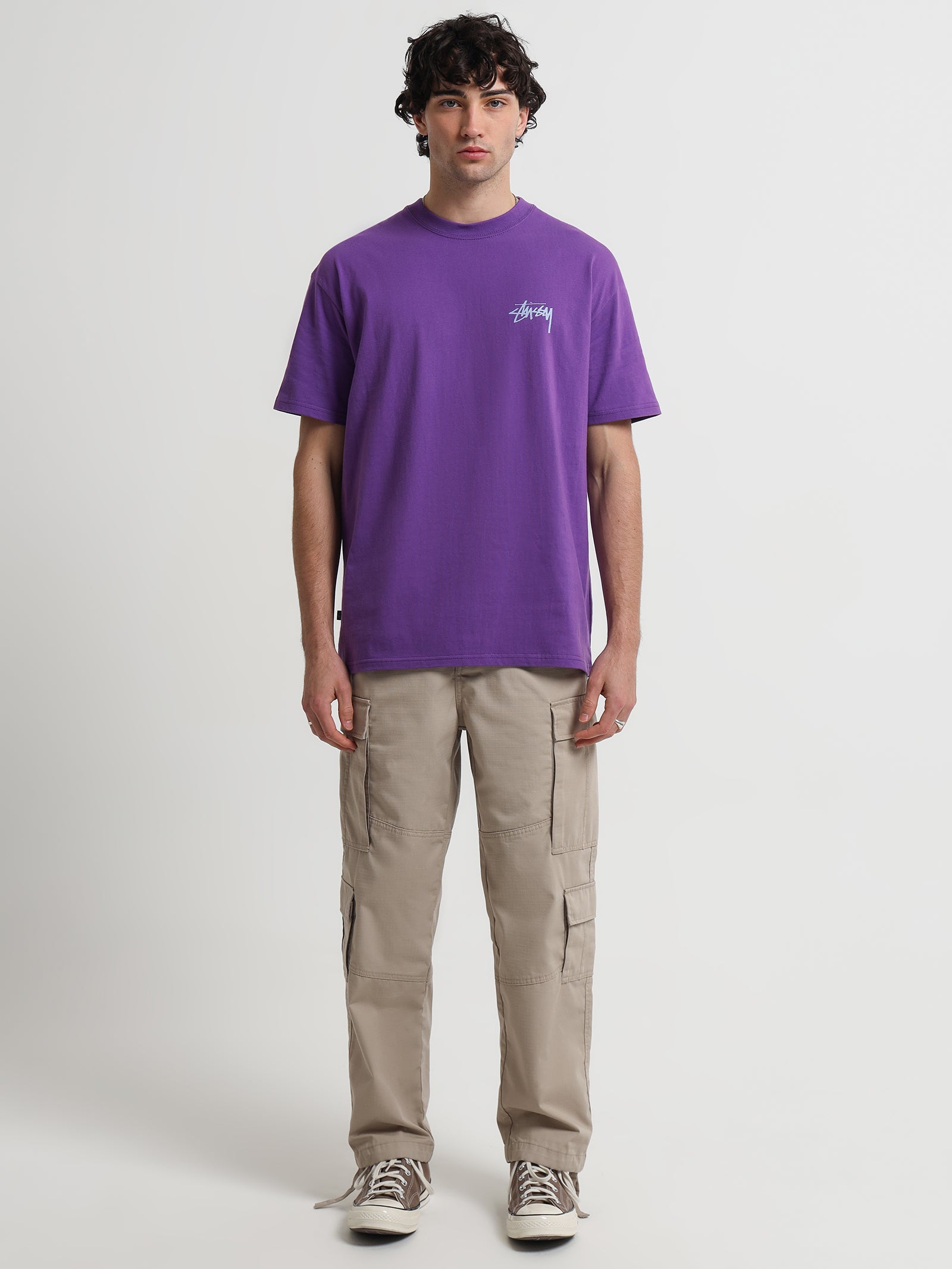 Two Dice Short Sleeve T-Shirt in Violet