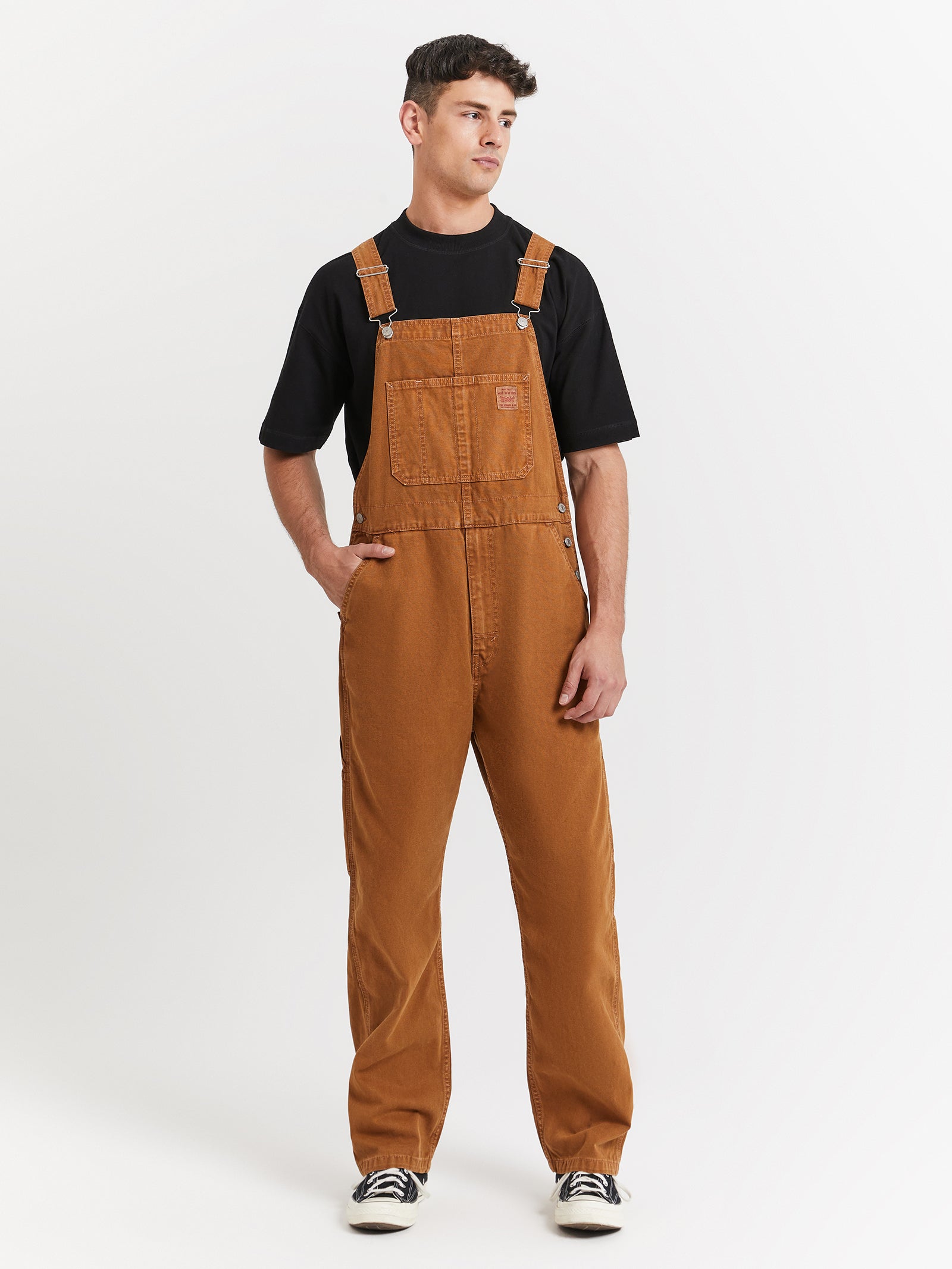 Red Tab Overalls in Dark Ginger