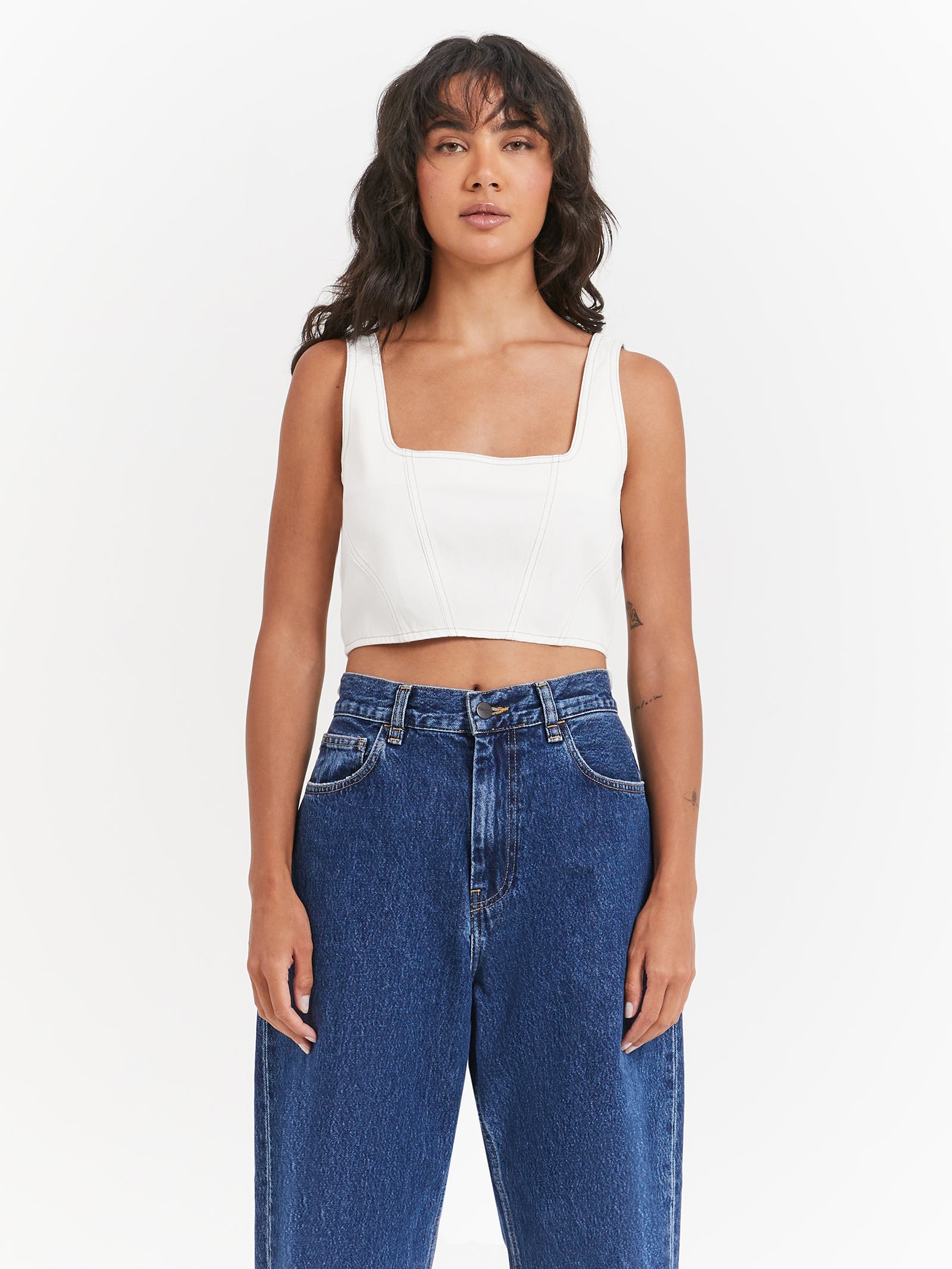 Liv Cropped Top in Ivory