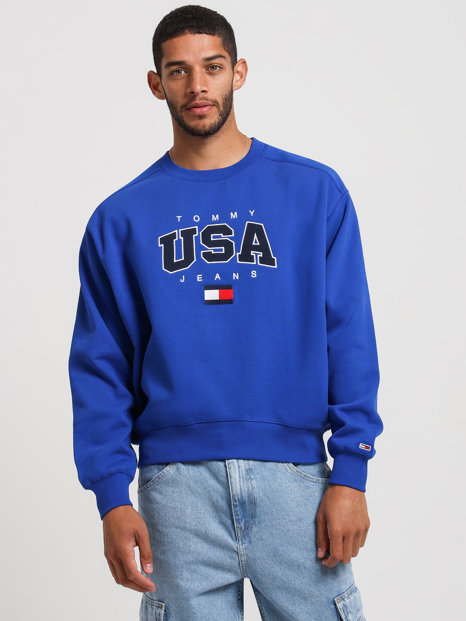 Modern Logo Sport USA Sweatshirt in Ultrablue