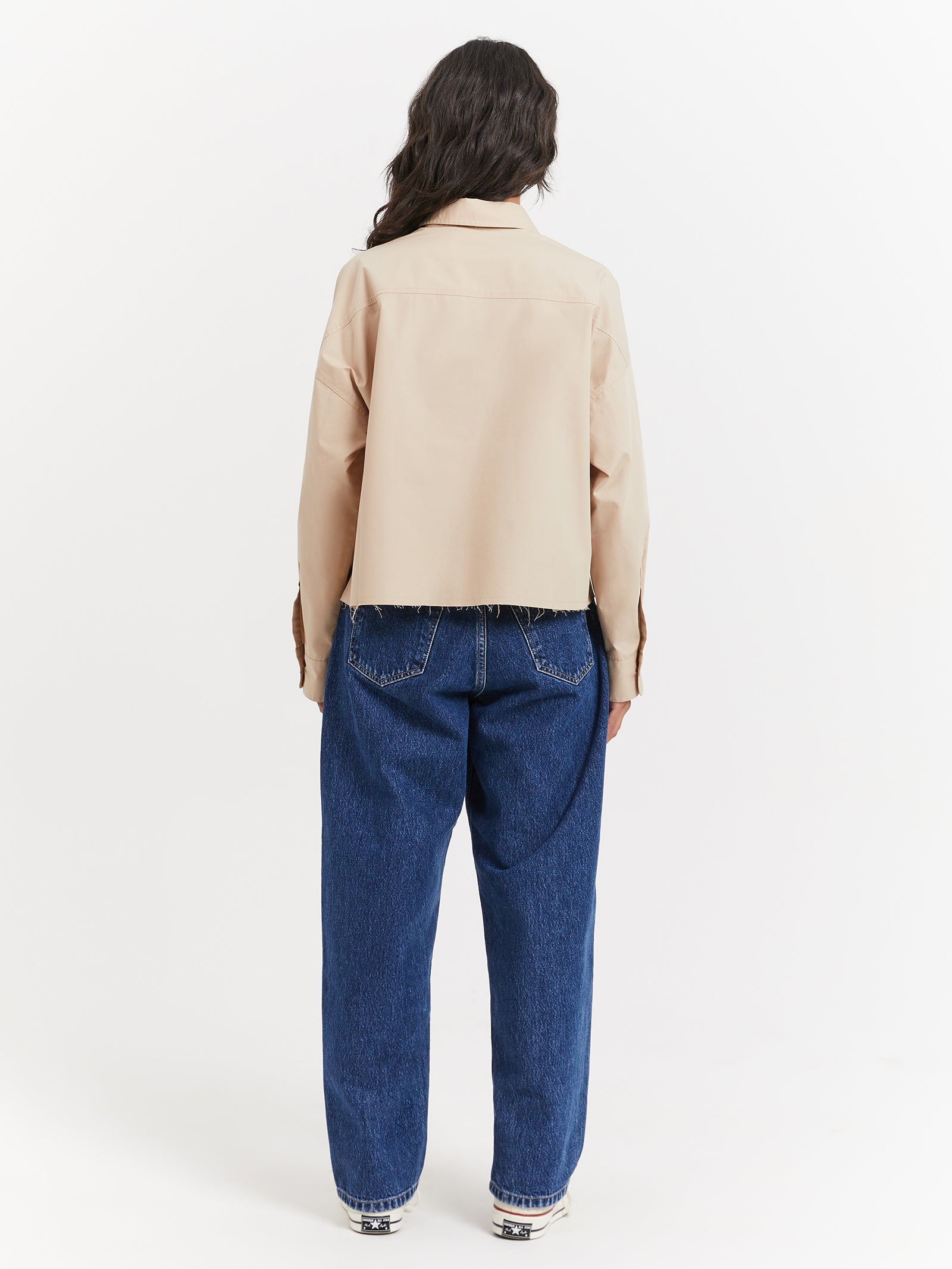 Lukea Cropped Shirt in Taupe