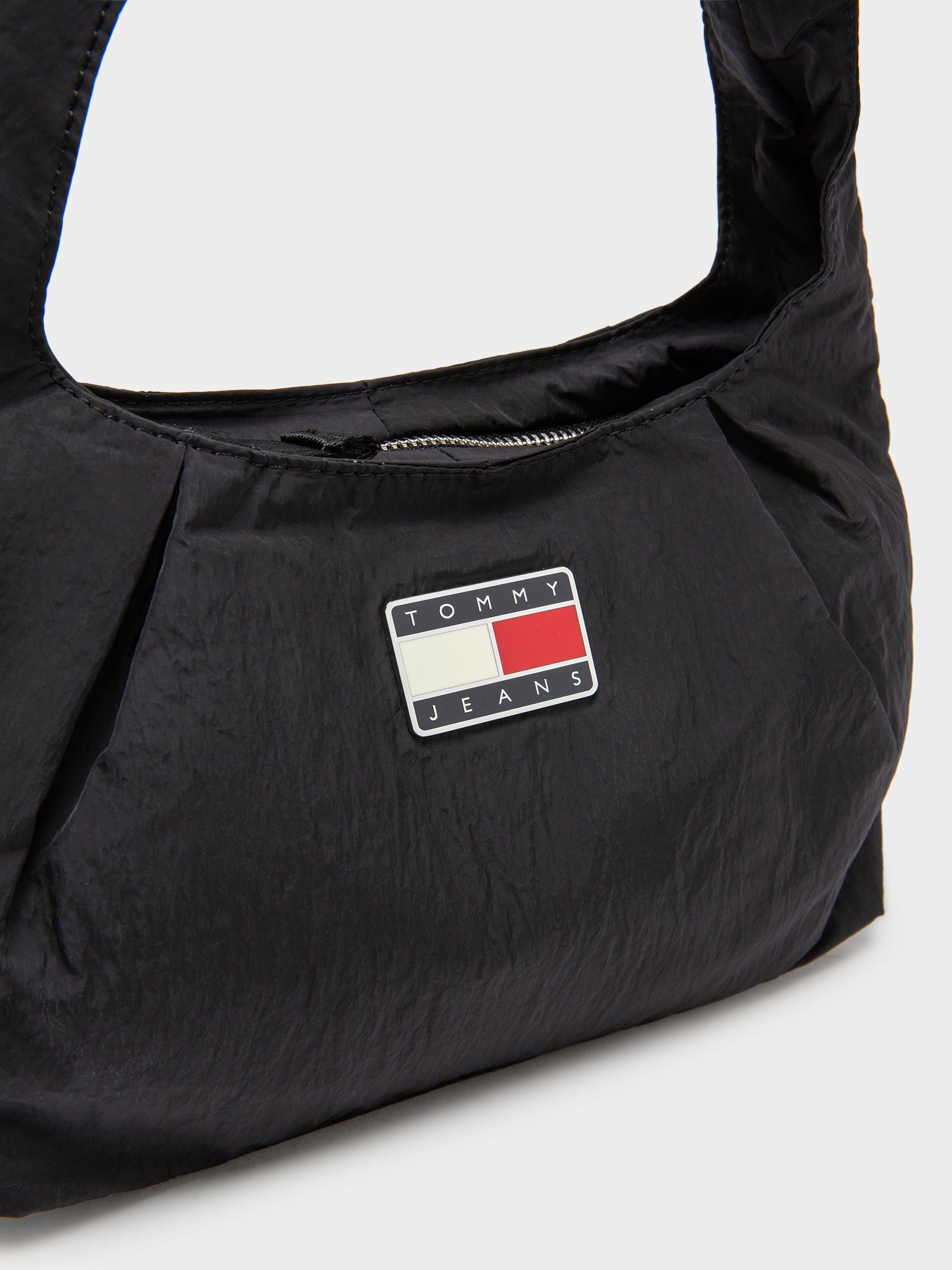 Nylon Shoulder Bag in Black