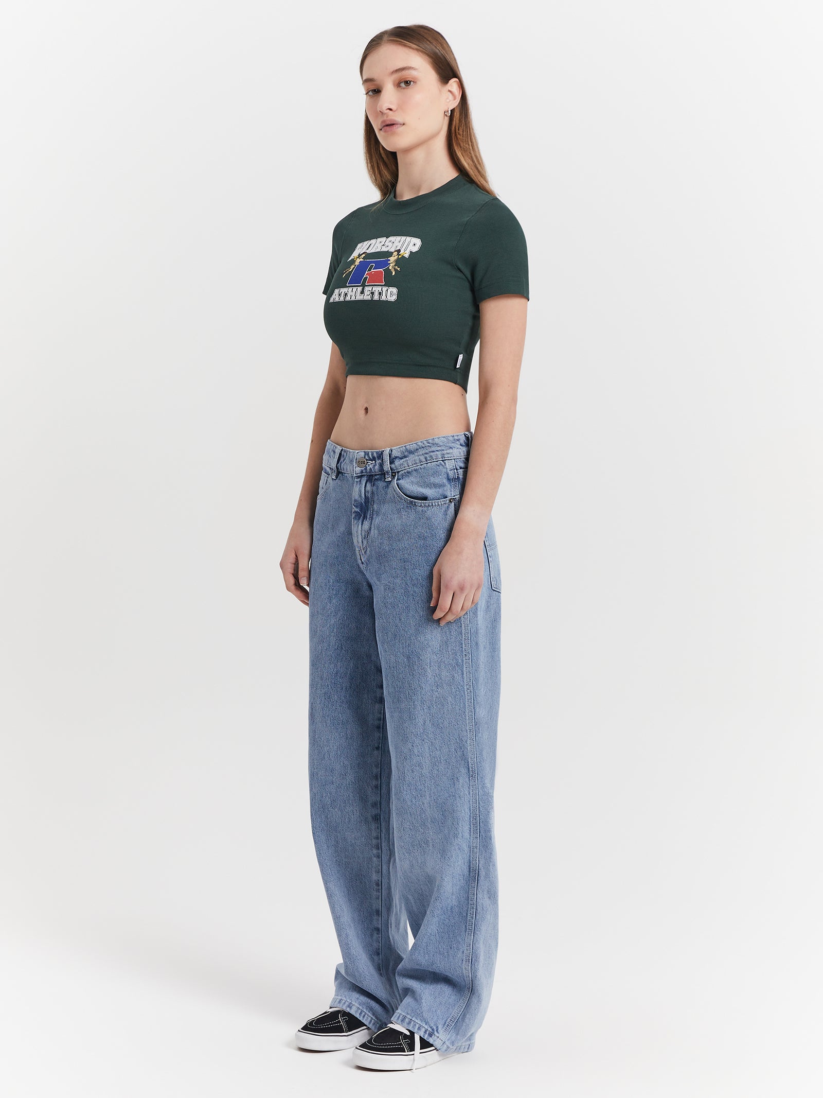 Russell Athletic Carpenter Baggy Jeans in Spirit Blue