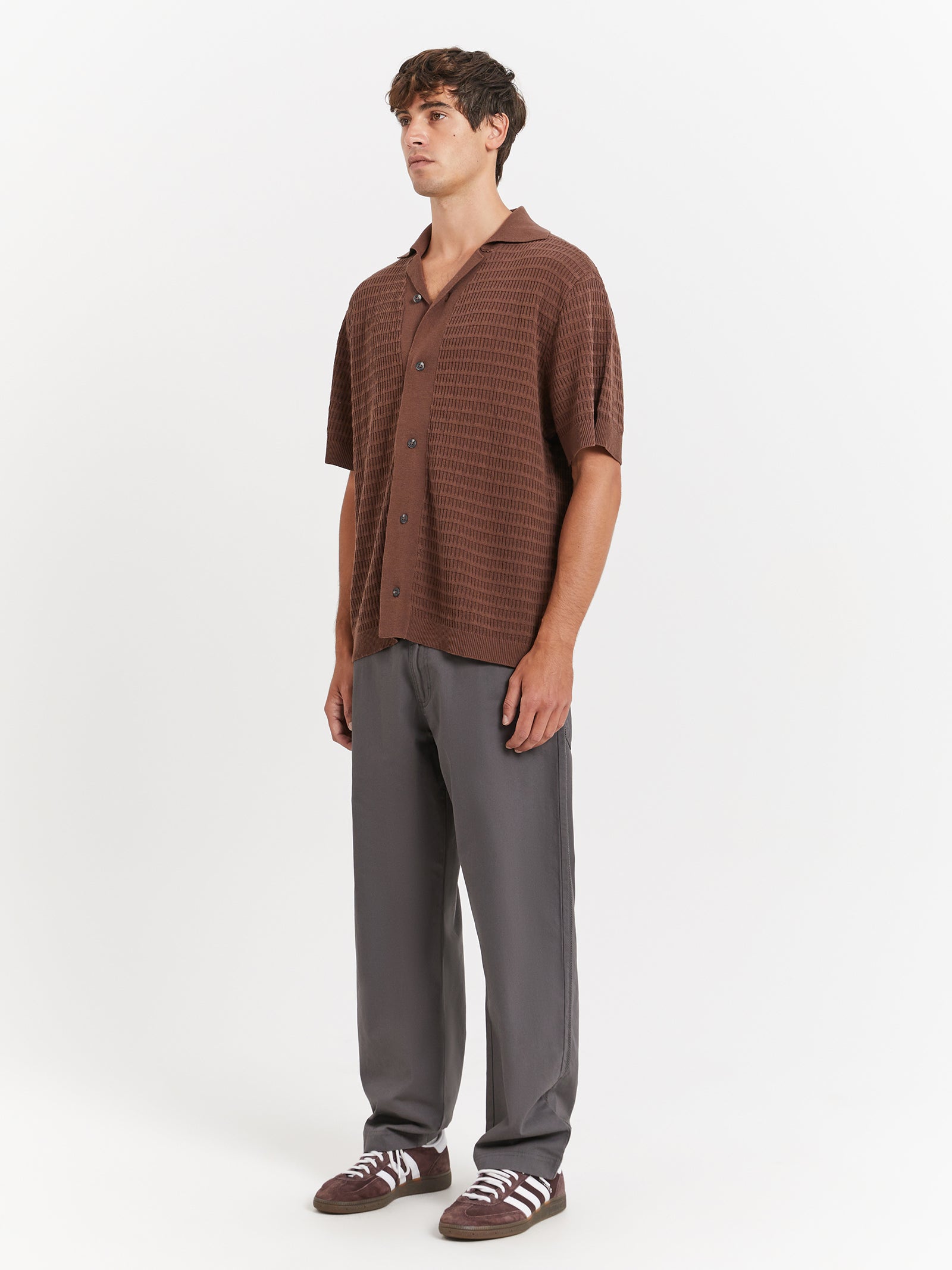 Zanito Knit Shirt in Taupe