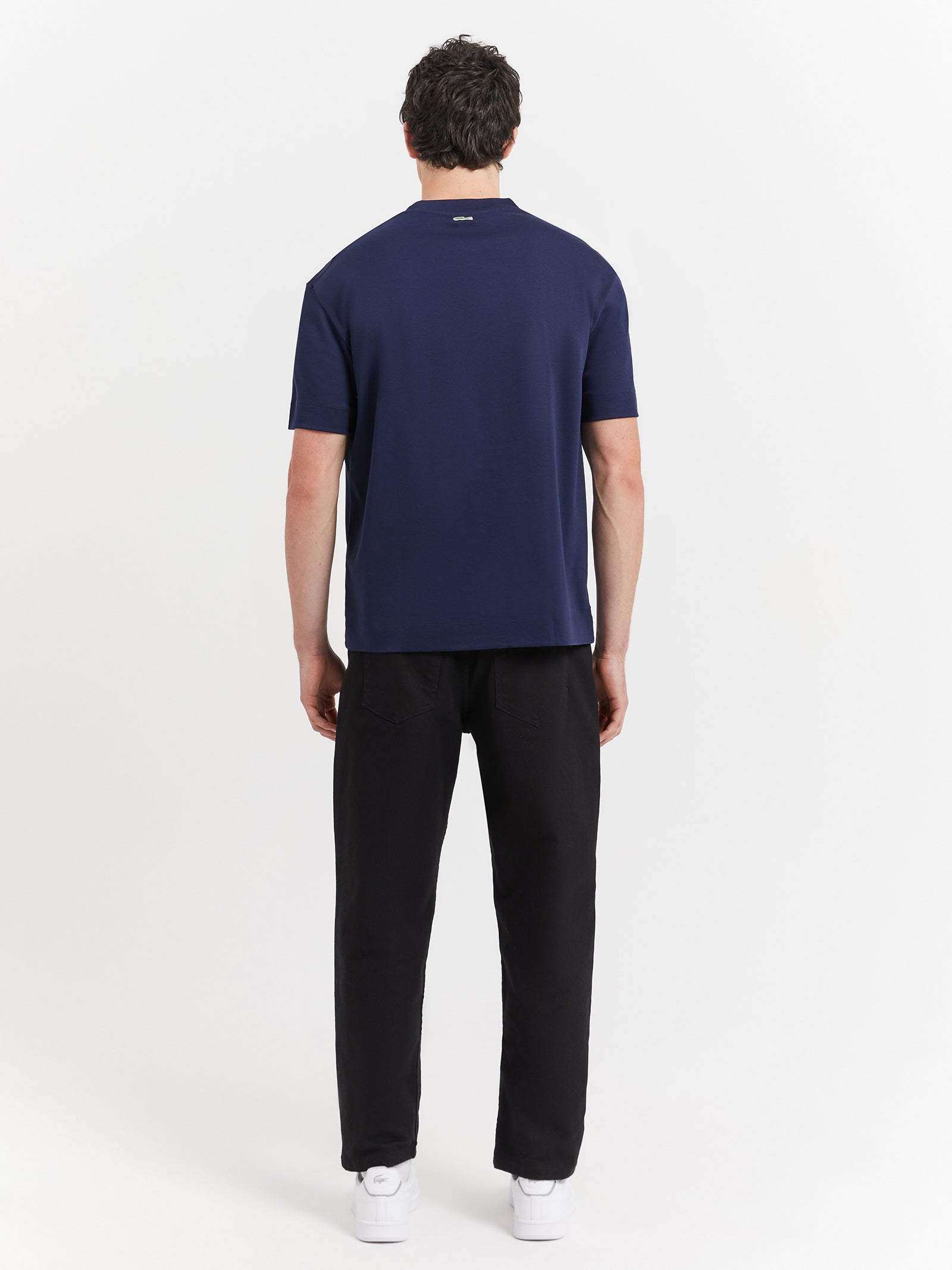 Originals Relaxed Fit Branded Cotton T-Shirt in Navy