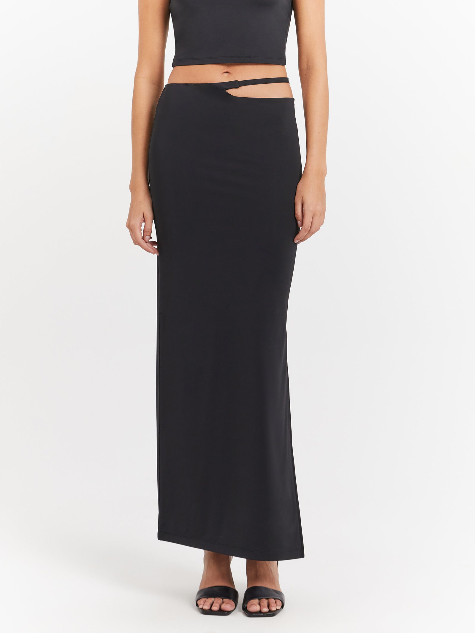 Mse Standard Cut Out Skirt in Black