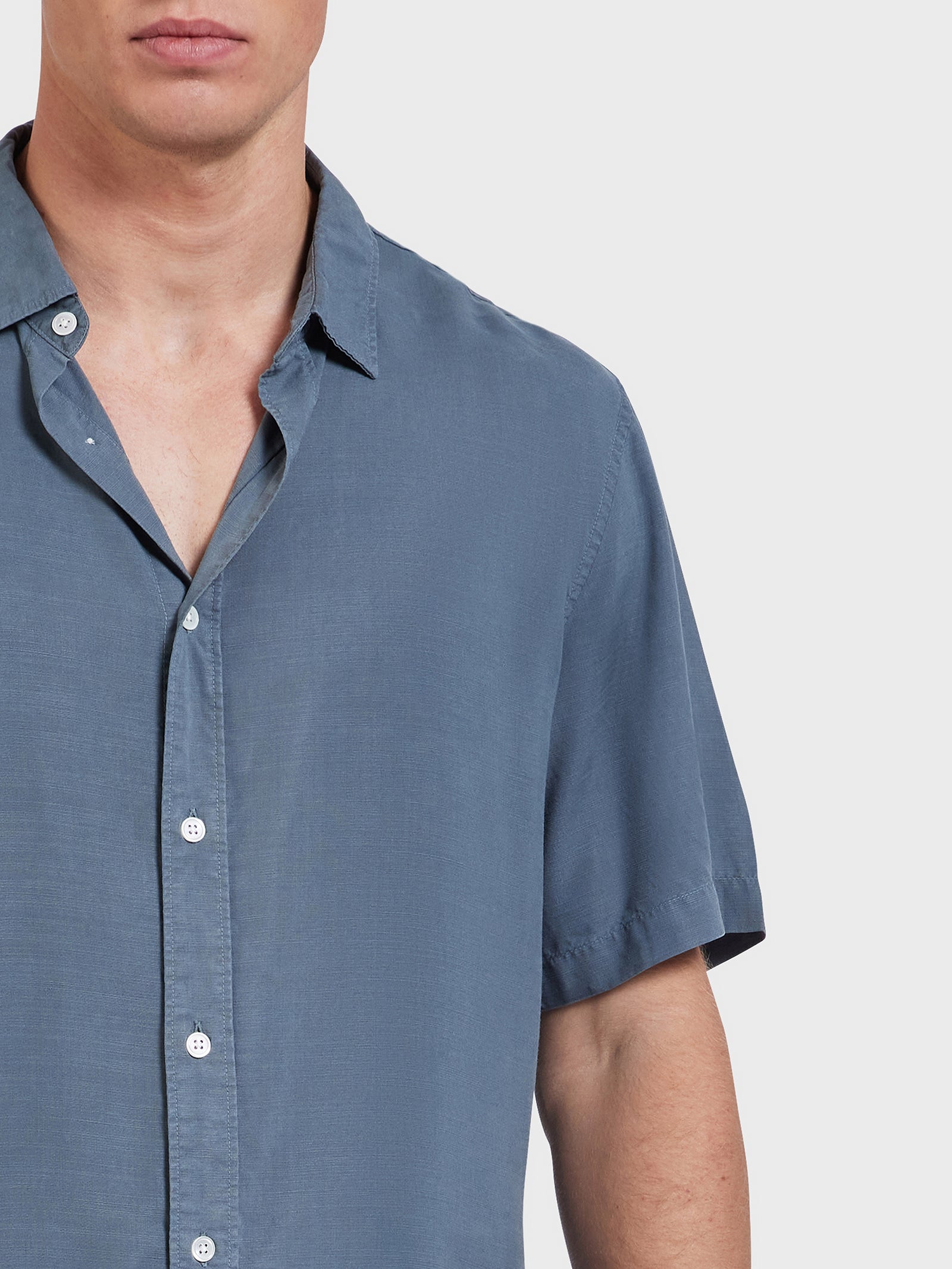 Stevens Short Sleeve Shirt in Harbour Blue