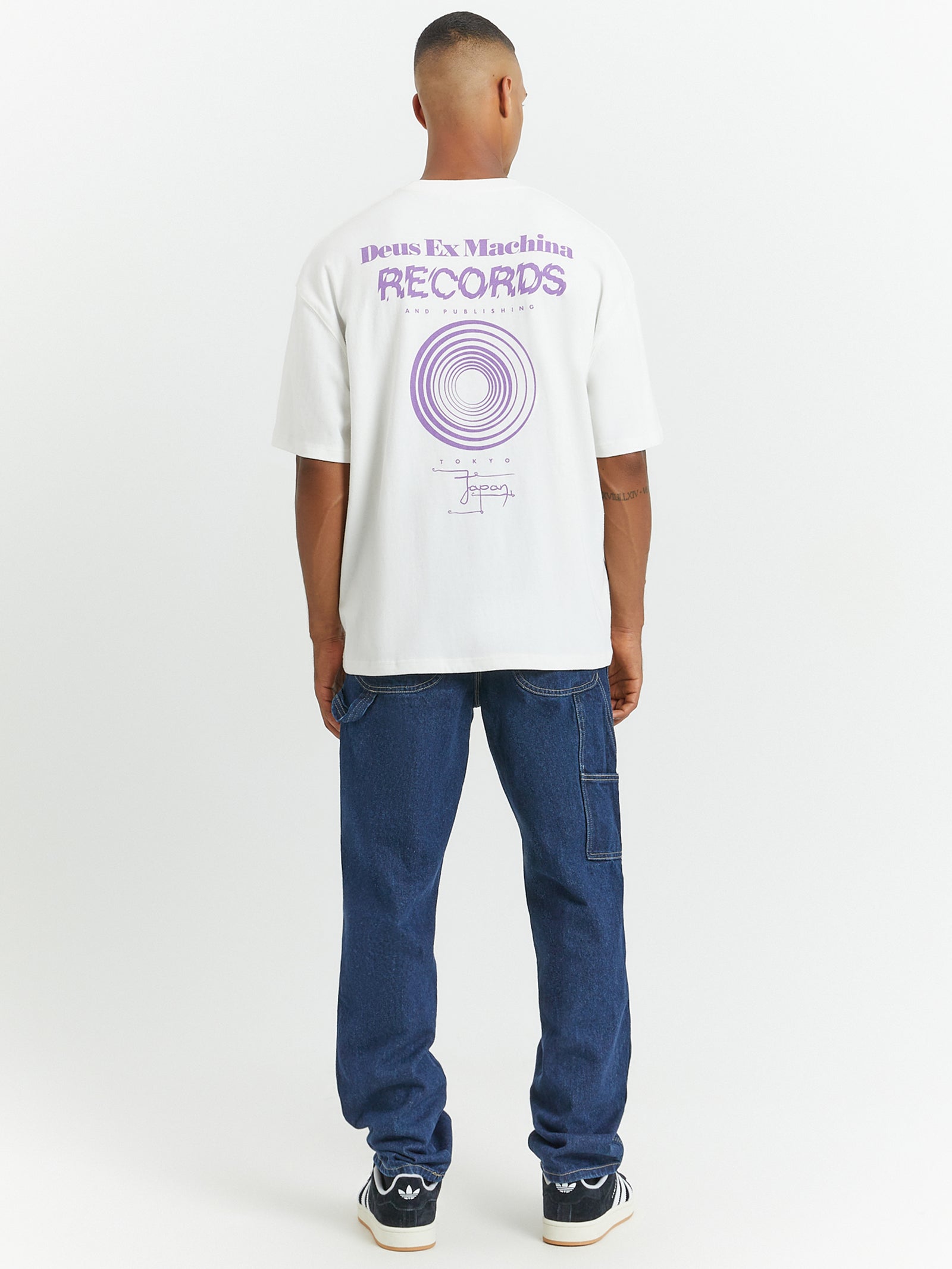 Sub Woofer T-Shirt in Vintage White & Lilac