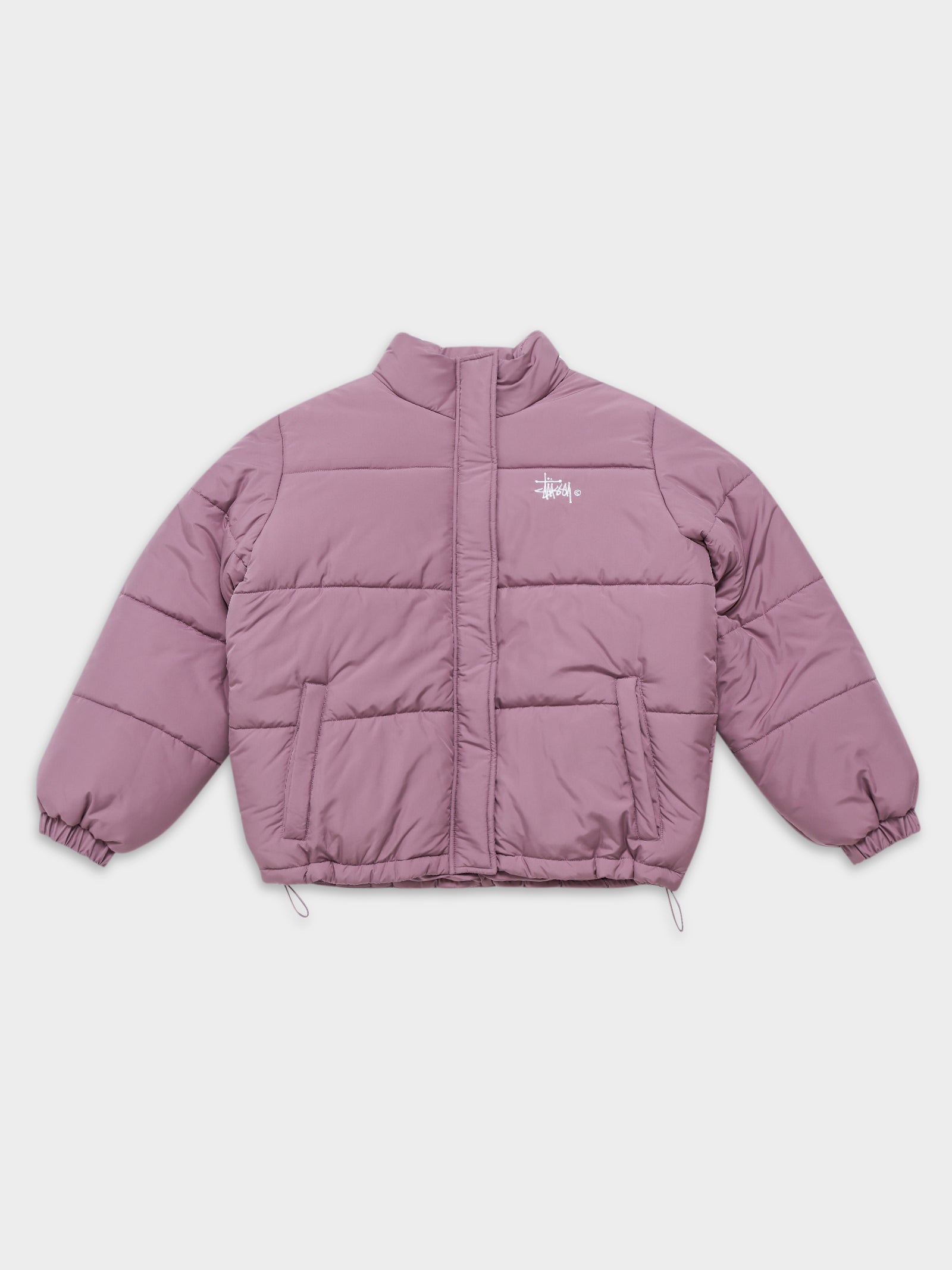 Graffiti Puffer Jacket in Rose