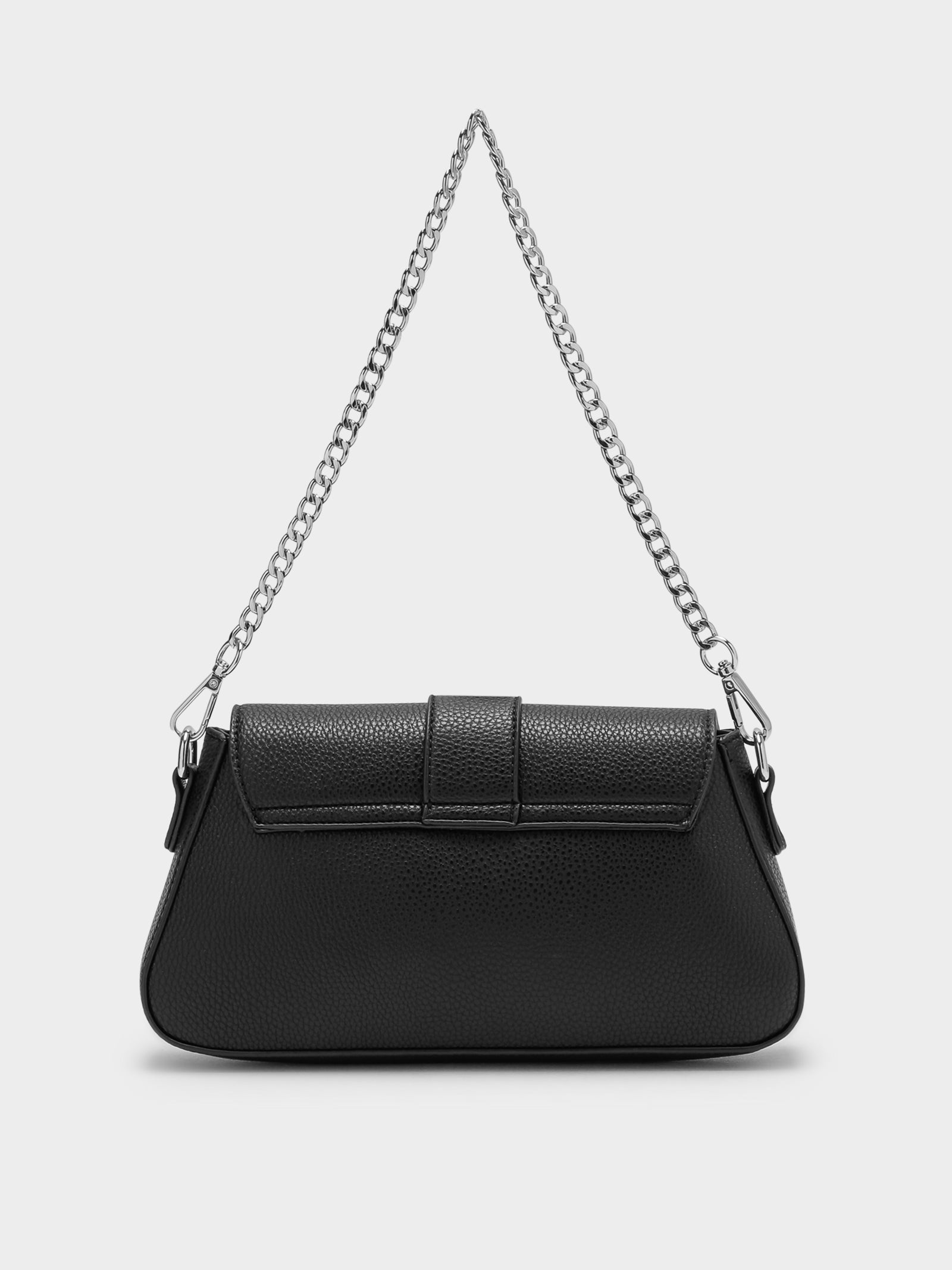 Maddy Shoulder Bag in Black & Silver