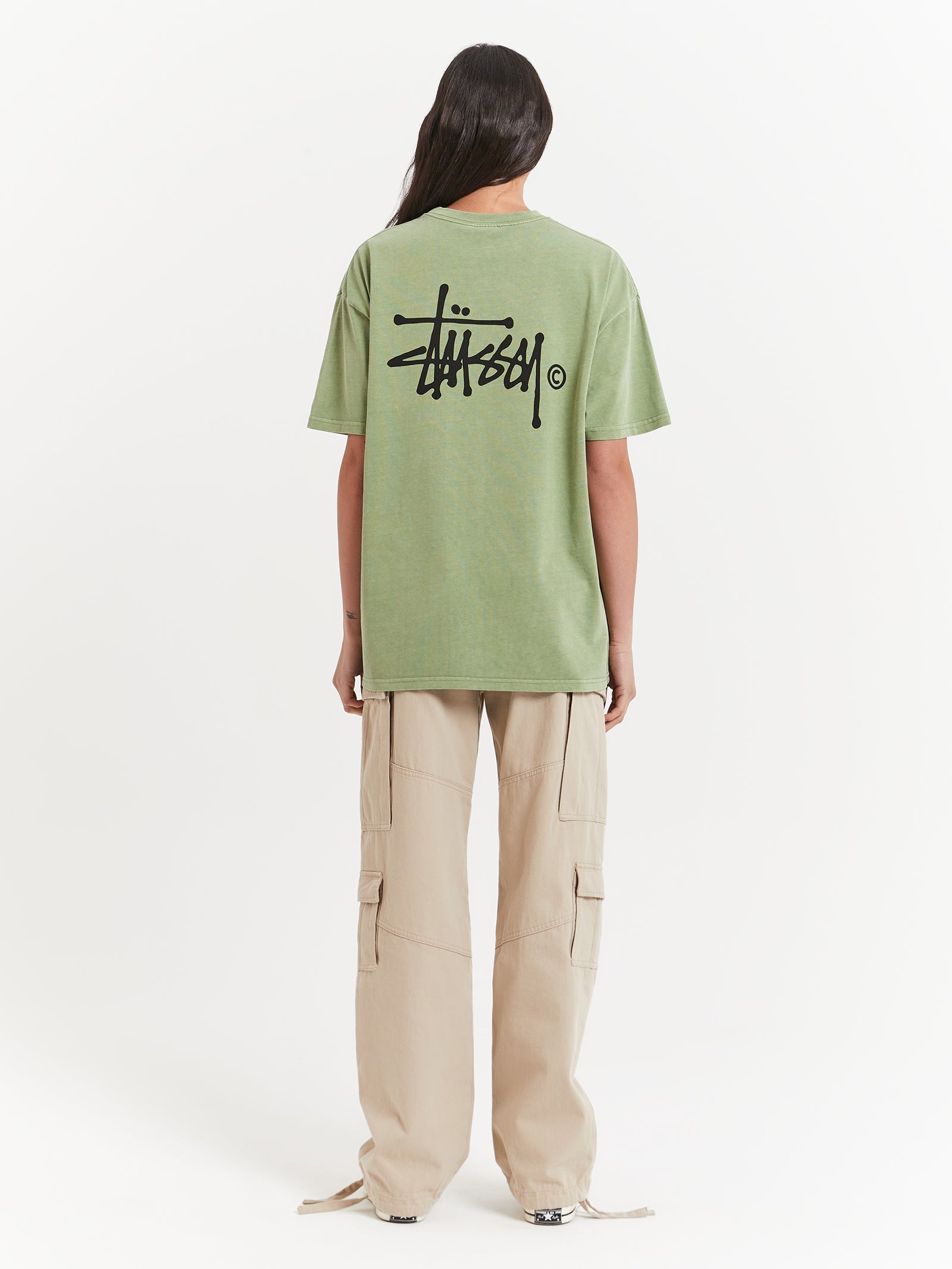 Graffiti Pigment Relaxed T-Shirt in Pigment Artichoke Green