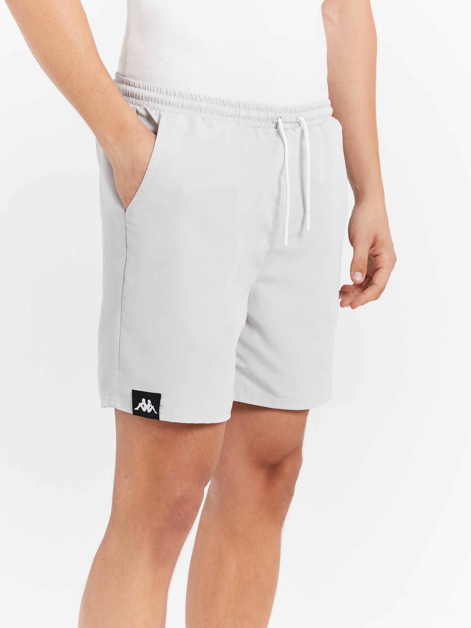 Authentic Hylon Shorts in Grey & White