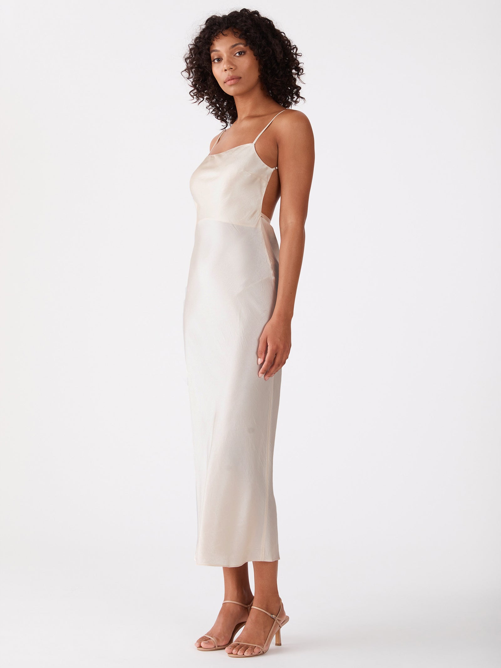 Sonia Midi Dress in Cream