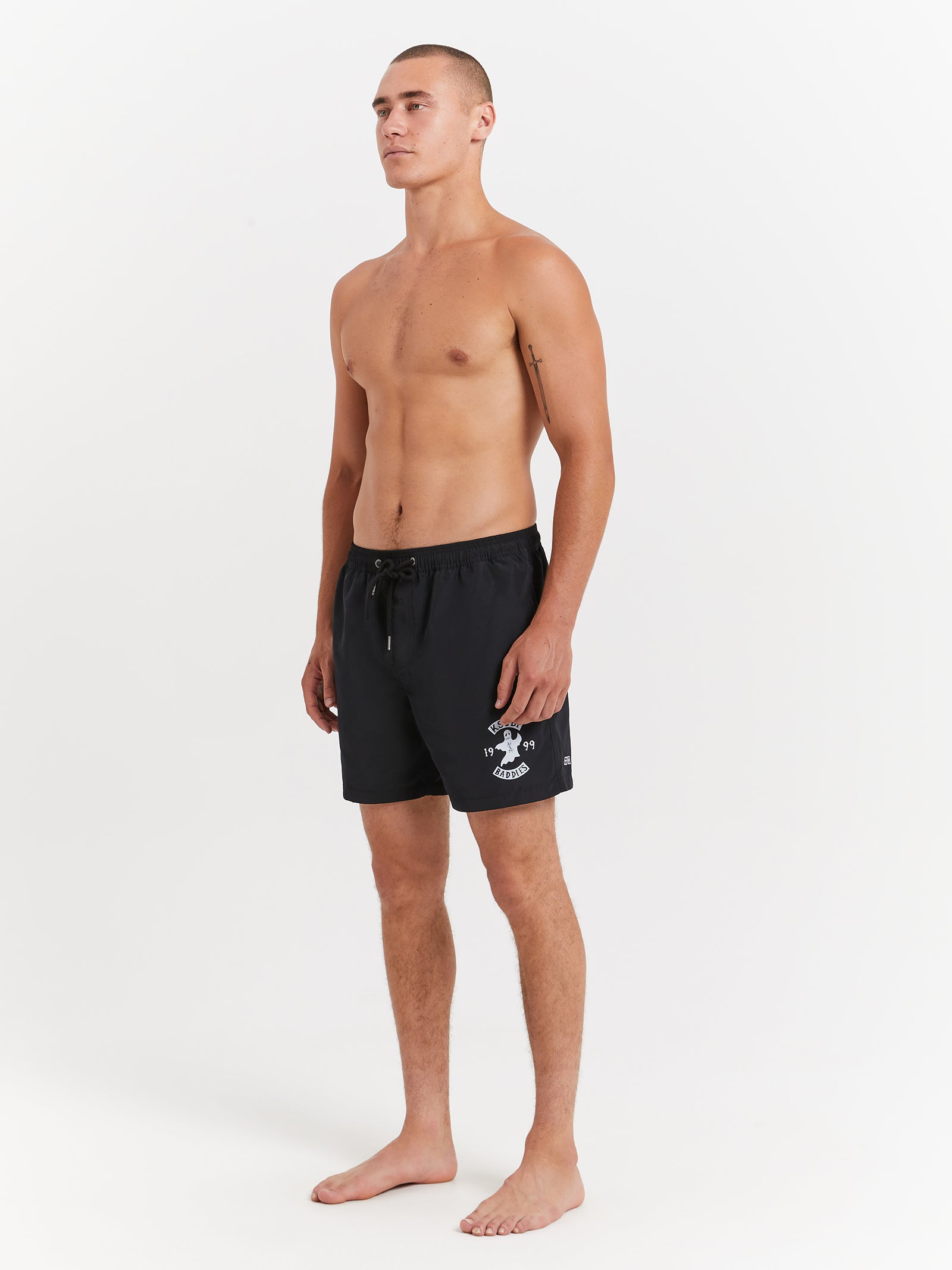 Baddies Boardshorts in Jet Black