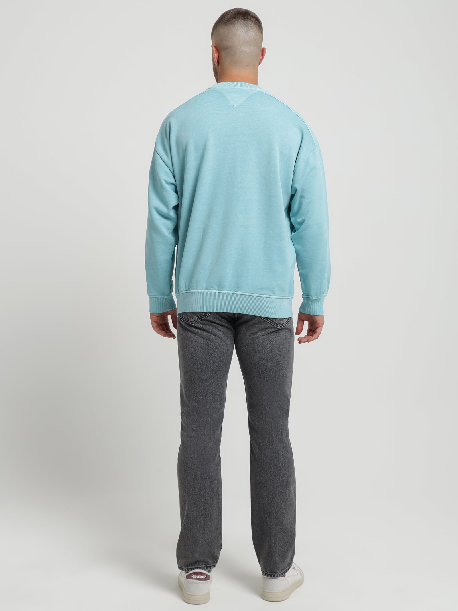 Oversized Organic Cotton Sweatshirt in Pearly Blue