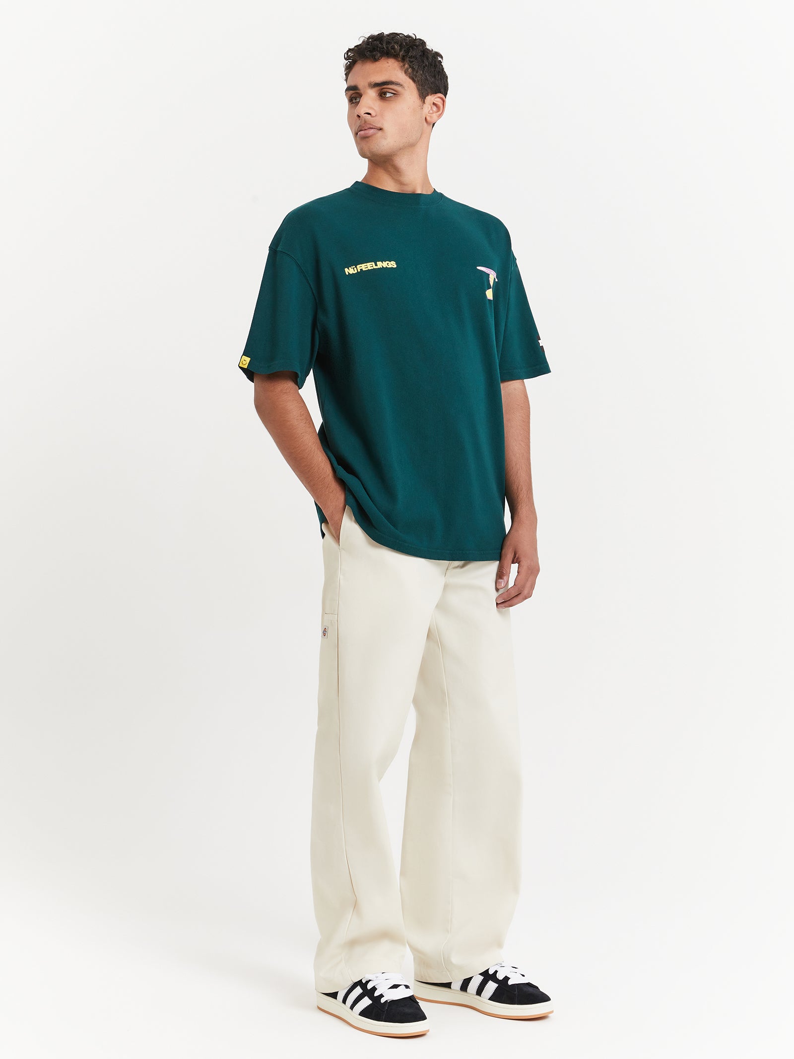 Connect Oversized Heavyweight T-Shirt in Green